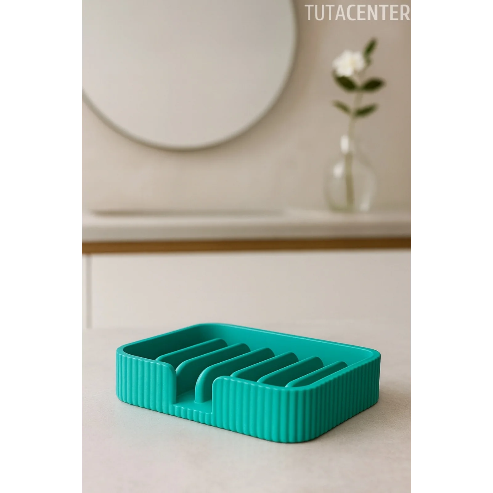 Modern Çizgi Formlu Su Tutmayan Sabunluk – Modern ve Şık Plastik Sabunluk