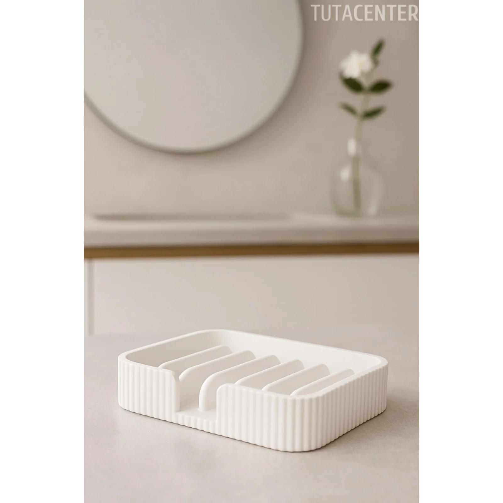 Modern Çizgi Formlu Su Tutmayan Sabunluk – Modern ve Şık Plastik Sabunluk