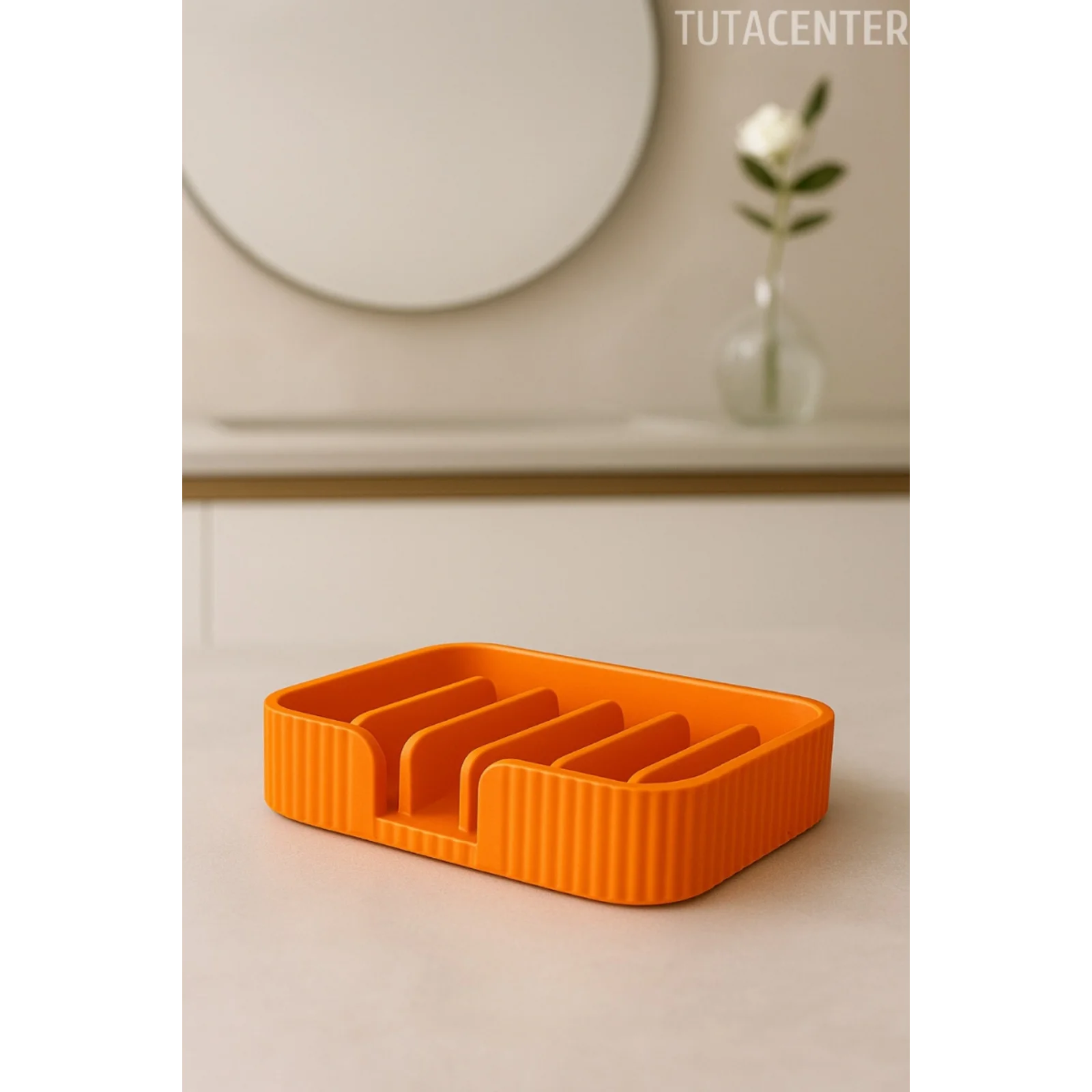 Modern Çizgi Formlu Su Tutmayan Sabunluk – Modern ve Şık Plastik Sabunluk