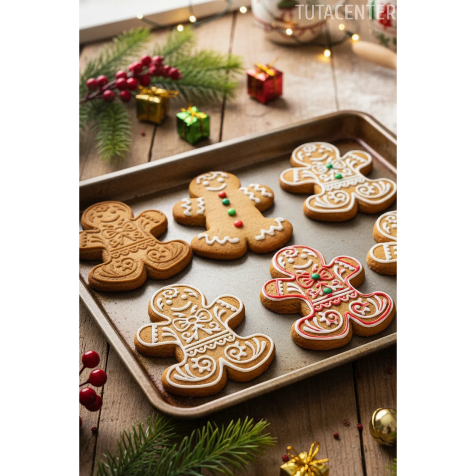 Yılbaşı Temalı Zencefilli Adam Kurabiye Kalıbı - 2 Parça Noel Temalı Plastik Kurabiye Kesici