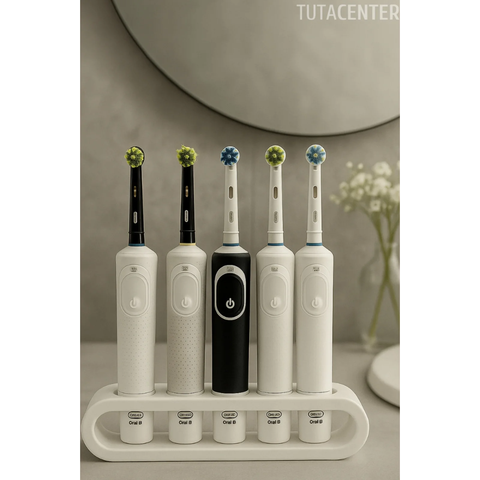 Şarjlı Diş Fırçası Standı 5 bölmeli - Modern Şık ve Pratik Çözüm