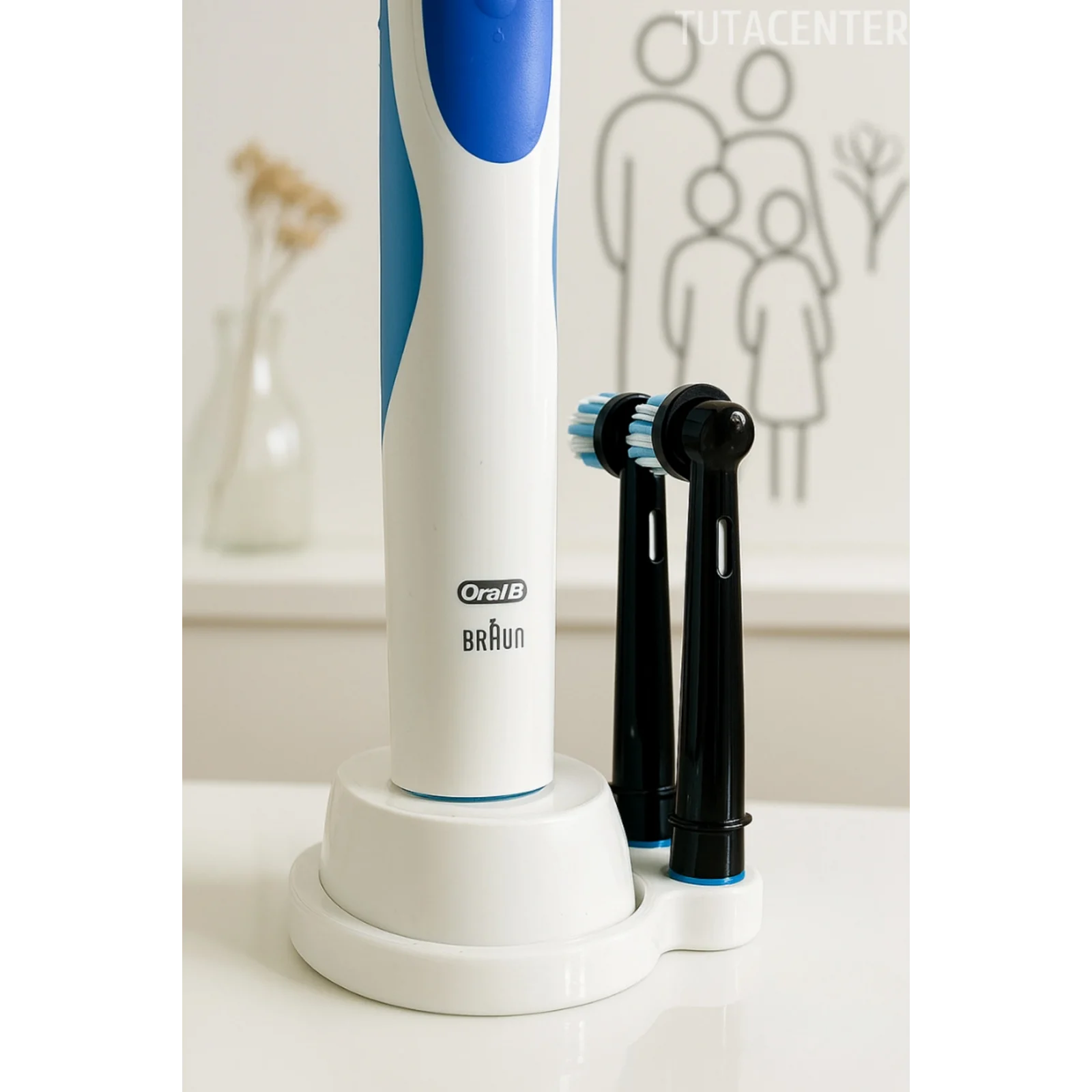 OraI-B Şarjlı Diş Fırçası ve Başlıkları için Stand (1 Şarjlı Fırça, 2 Başlık)