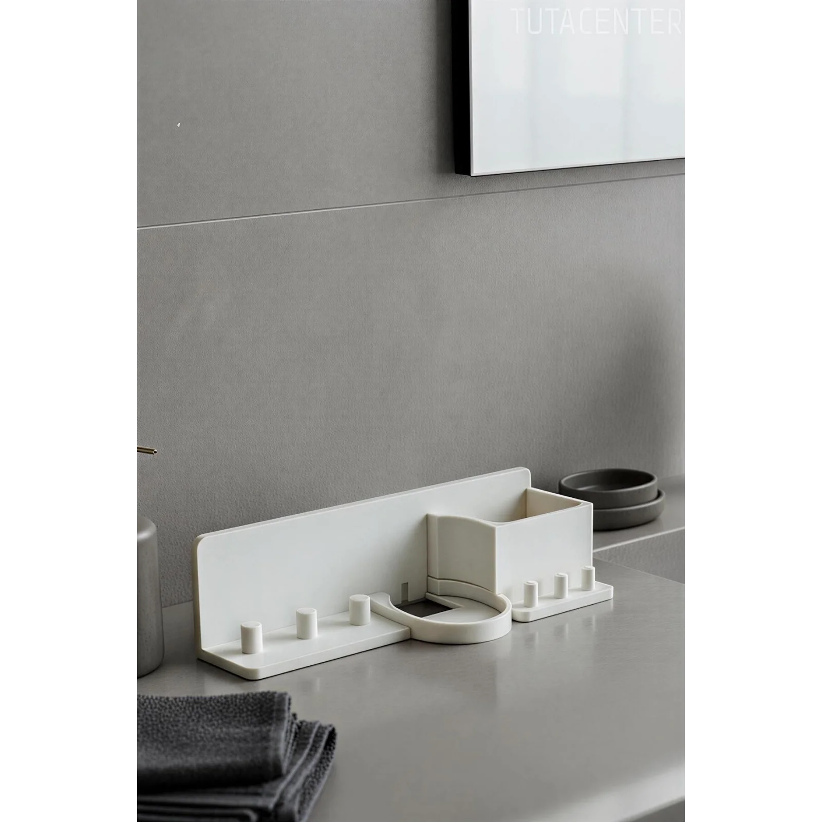 Şarjlı Diş Fırçası Tutucu Stand ( 3 Diş Fırçalık Yuvası - 3 Başlık Yuvası - Diş Macunu Yuvalı )