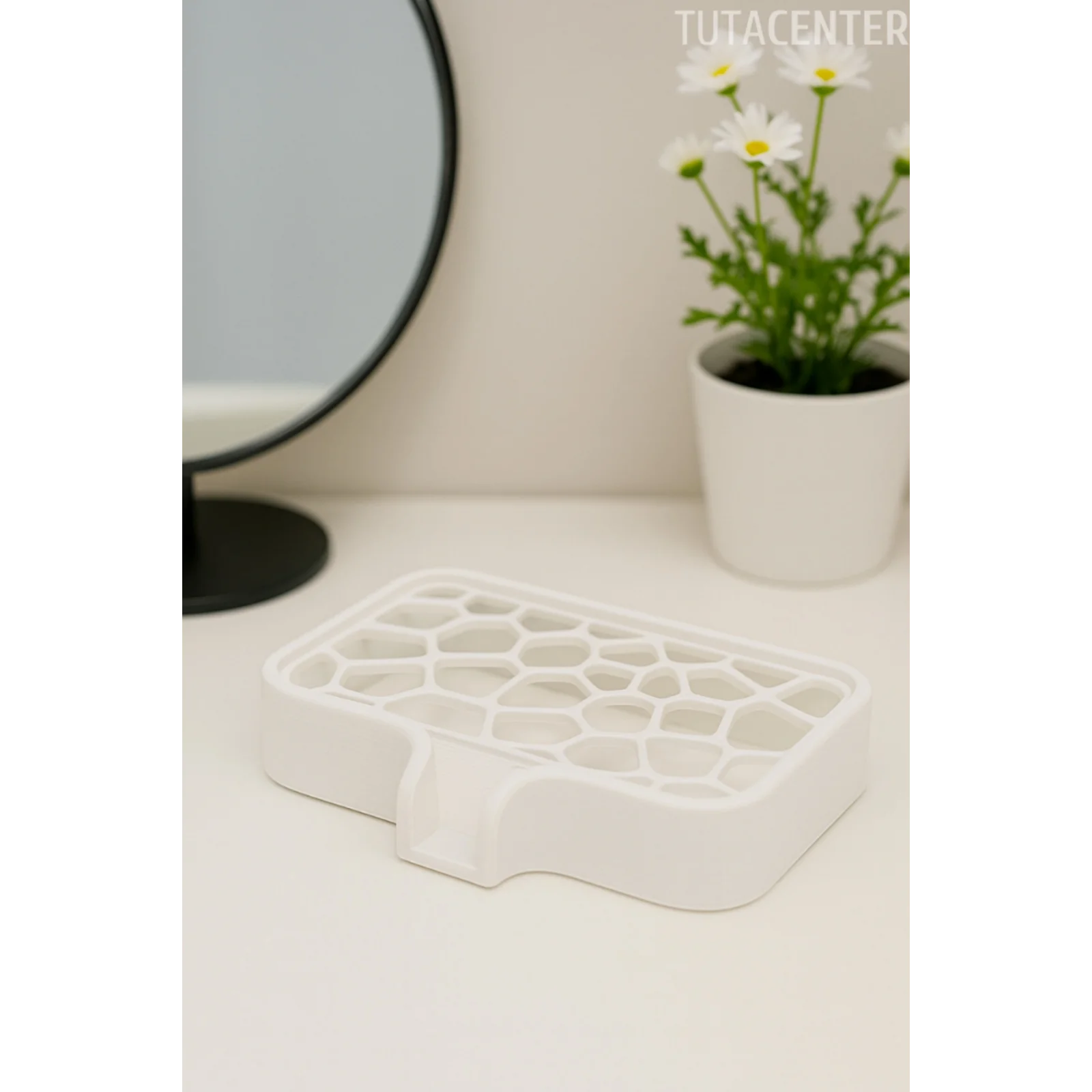 Modern Su Tutmayan Kendinden Boşaltmalı Sabunluk Katı Sabunluk Plastik