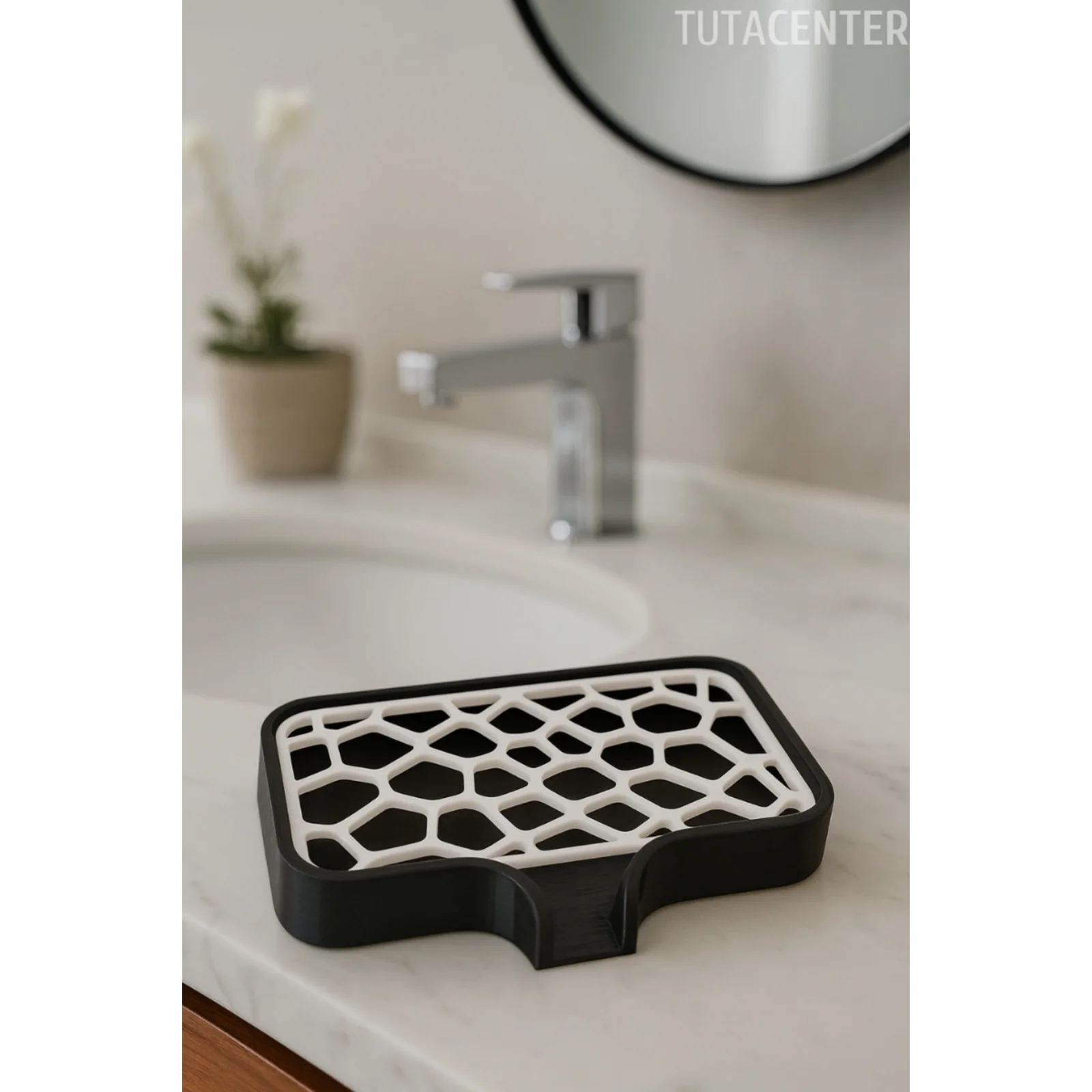 Modern Su Tutmayan Kendinden Boşaltmalı Sabunluk Katı Sabunluk Plastik