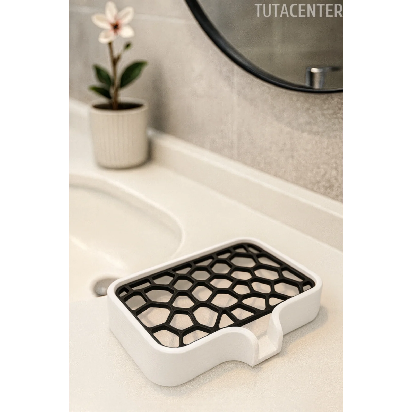 Modern Su Tutmayan Kendinden Boşaltmalı Sabunluk Katı Sabunluk Plastik