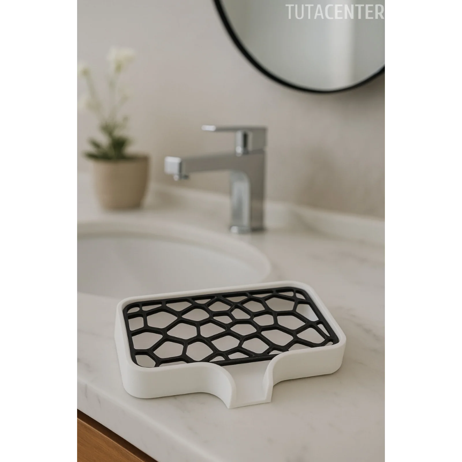 Modern Su Tutmayan Kendinden Boşaltmalı Sabunluk Katı Sabunluk Plastik