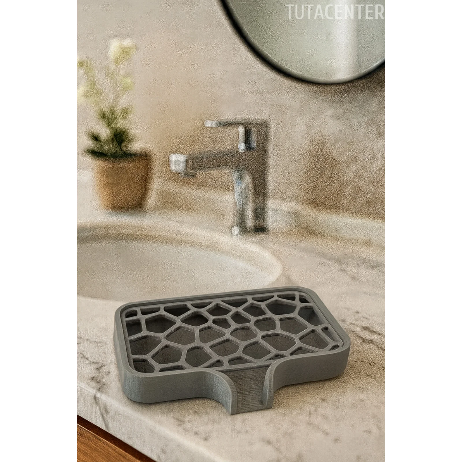 Modern Su Tutmayan Kendinden Boşaltmalı Sabunluk Katı Sabunluk Plastik