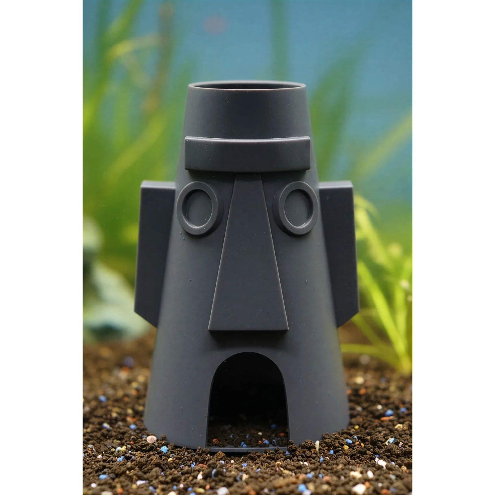 Squidward Balık Yuvası Akvaryum Aksesuarı – Sünger Bob Temalı Balık Evi