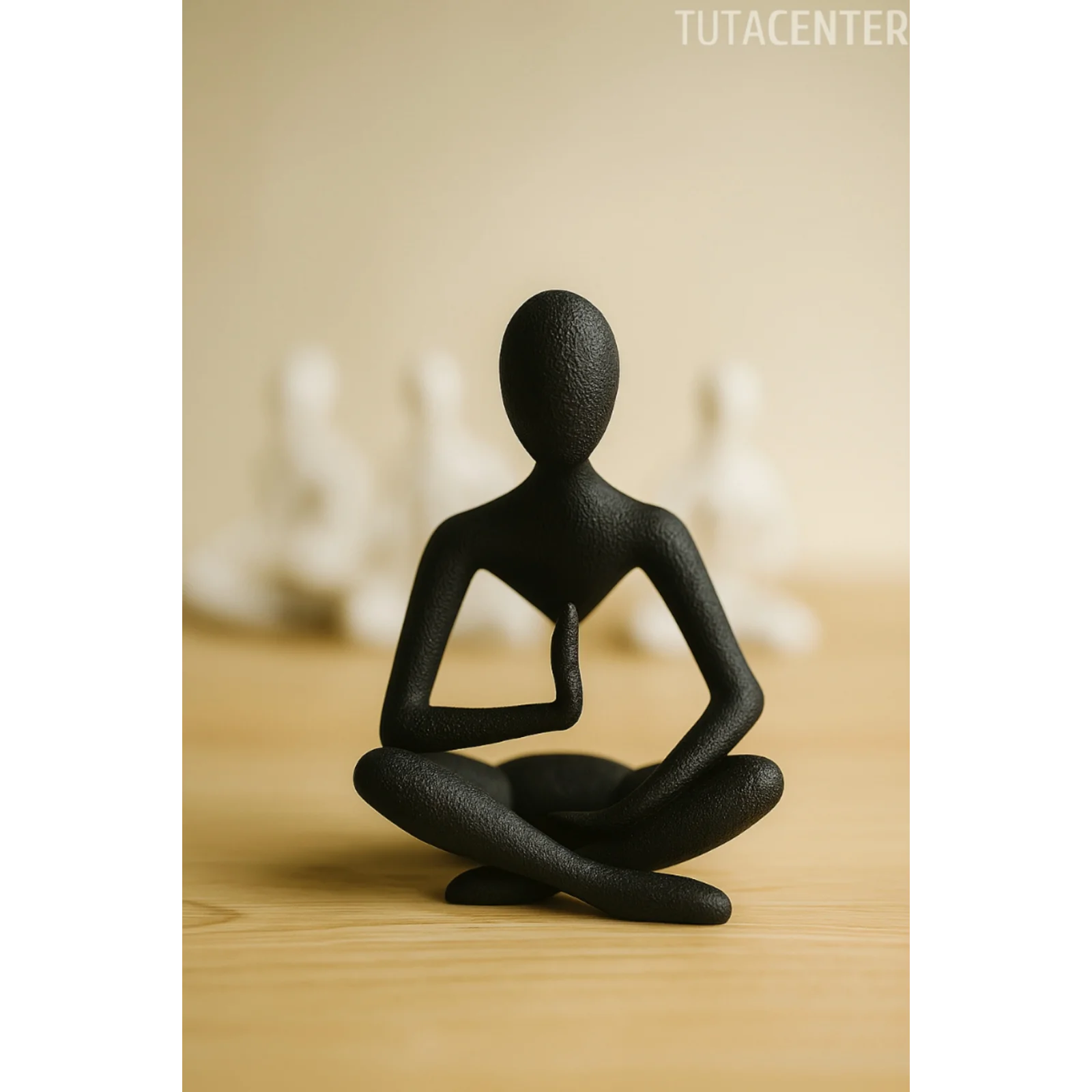 Yoga Yapan Iskandinav Tarzı Biblo Heykel Figür Dekor Dekorasyon (10 CM)