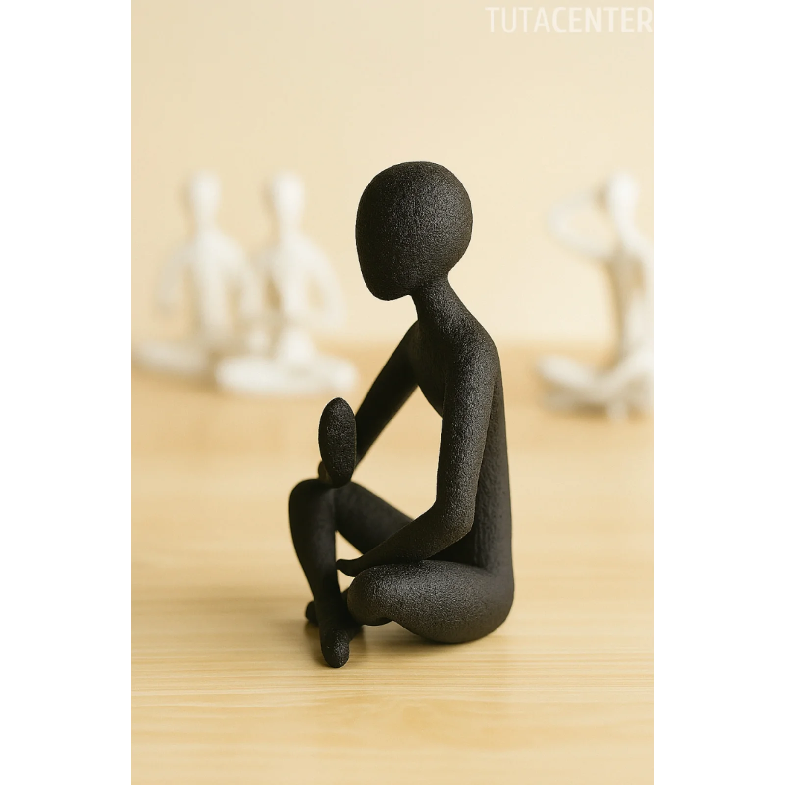 Yoga Yapan Iskandinav Tarzı Biblo Heykel Figür Dekor Dekorasyon (10 CM)