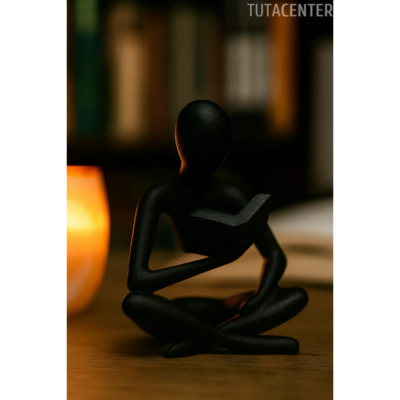 Kitap Okuyan İskandinav Tarzı Biblo Heykel Figür Dekor Dekorasyon (10 CM)