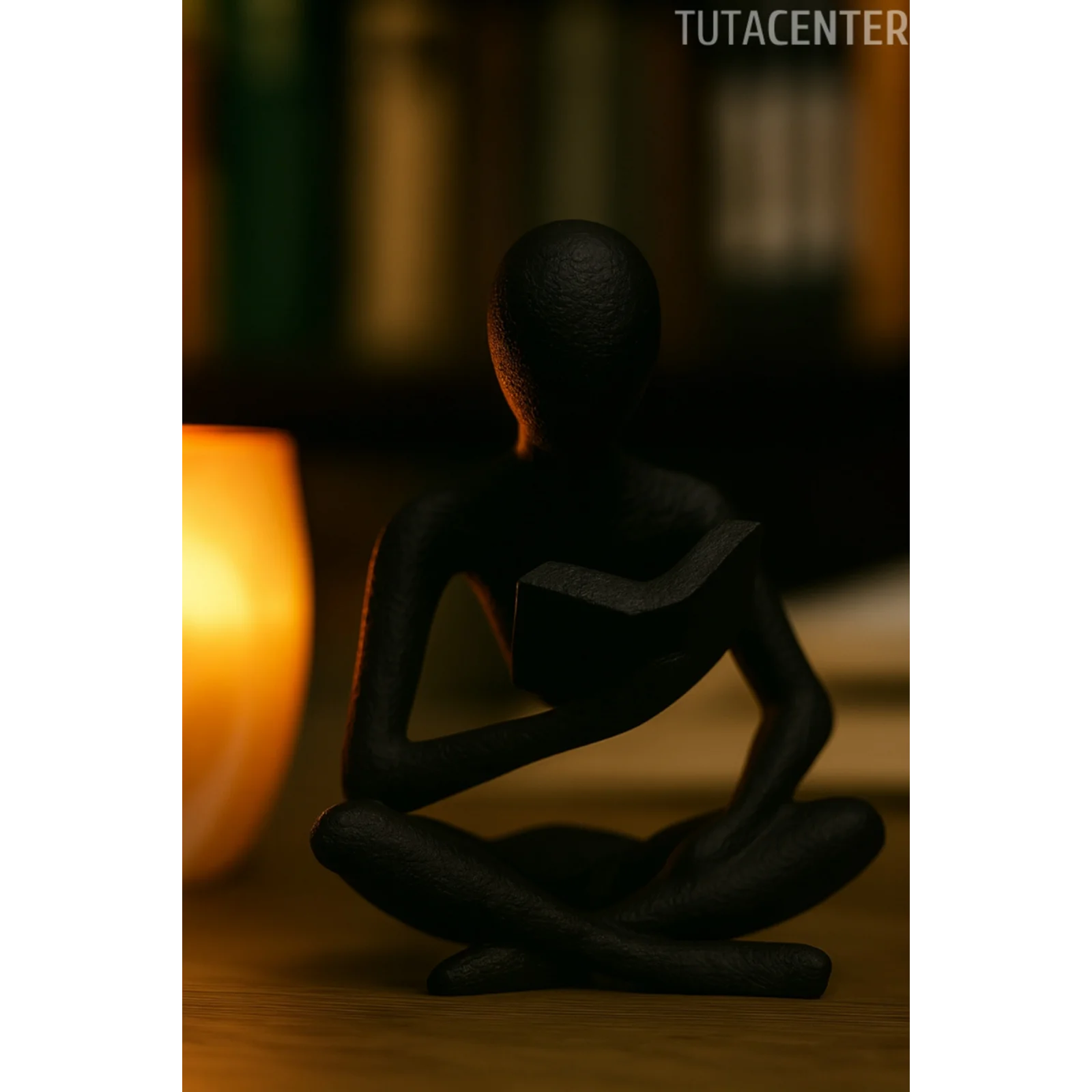 Kitap Okuyan İskandinav Tarzı Biblo Heykel Figür Dekor Dekorasyon (10 CM)