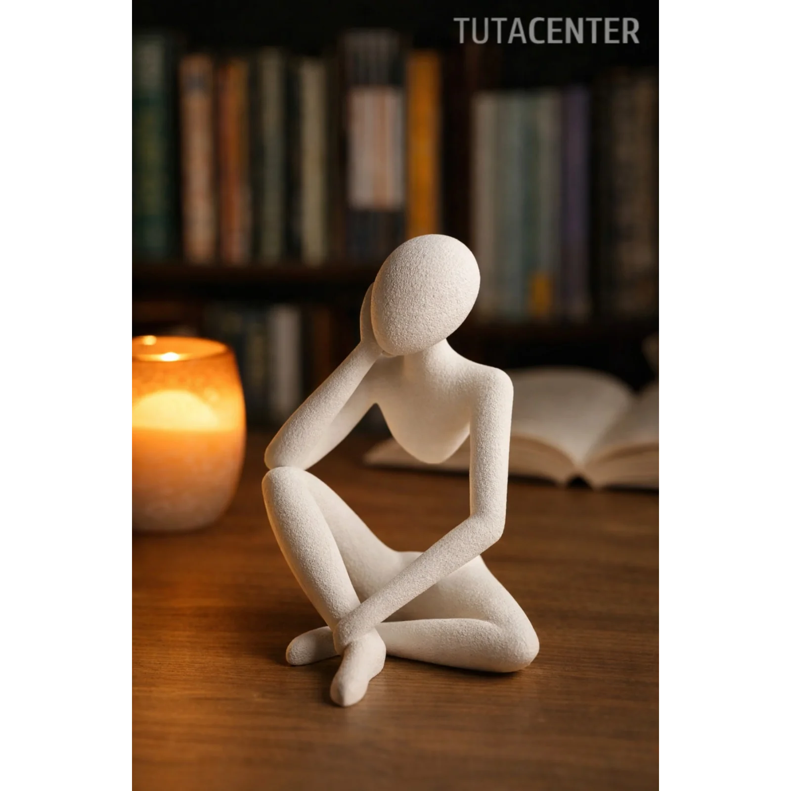 Düşünceli Iskandinav Tarzı Biblo Heykel Figür Dekor Dekorasyon (10 CM)