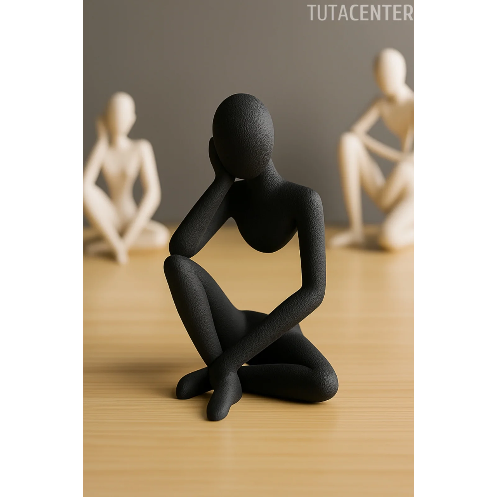 Düşünceli Iskandinav Tarzı Biblo Heykel Figür Dekor Dekorasyon (10 CM)