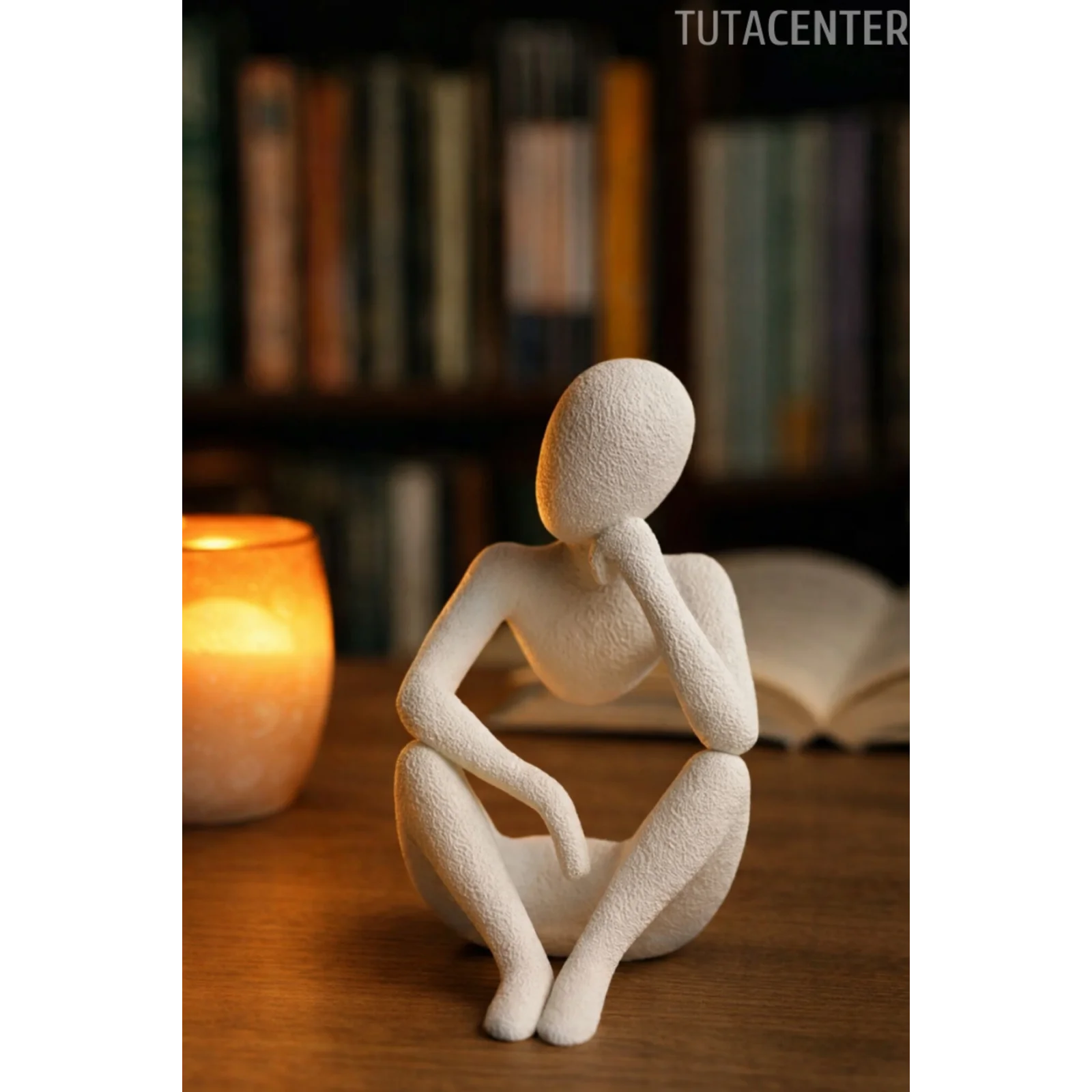 Düşünür İskandinav Tarzı Biblo Heykel Figür Dekor Dekorasyon (10 CM)