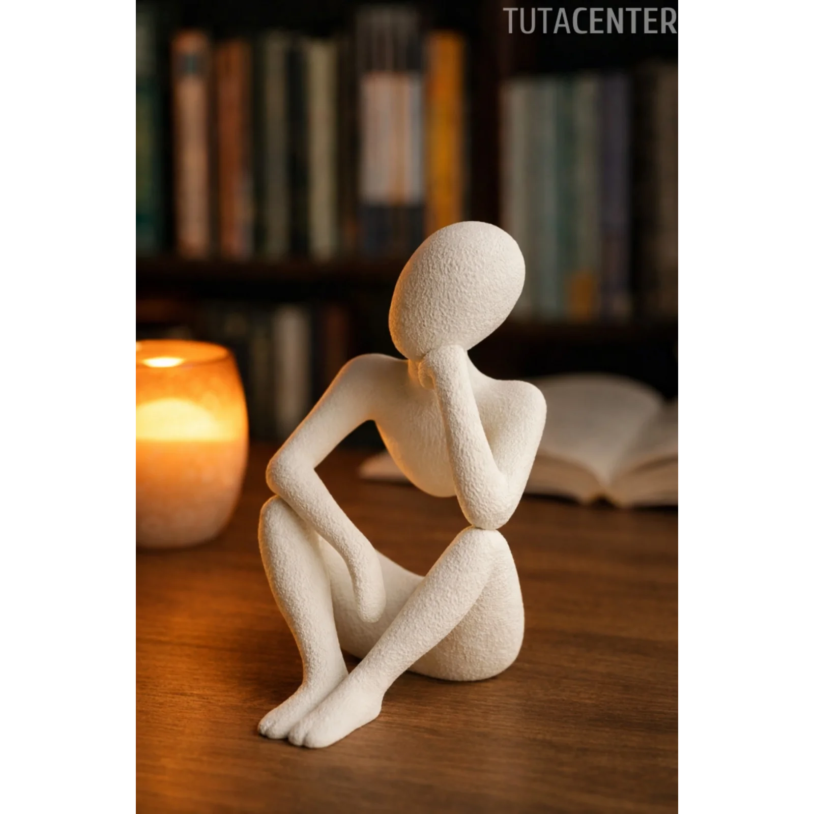 Düşünür İskandinav Tarzı Biblo Heykel Figür Dekor Dekorasyon (10 CM)