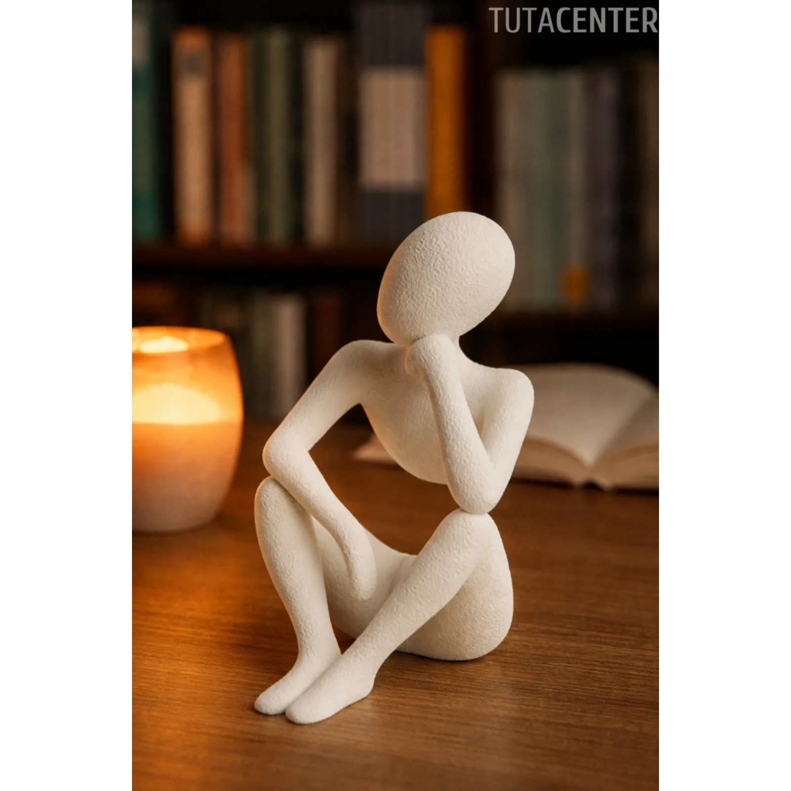 Düşünür İskandinav Tarzı Biblo Heykel Figür Dekor Dekorasyon (10 CM)