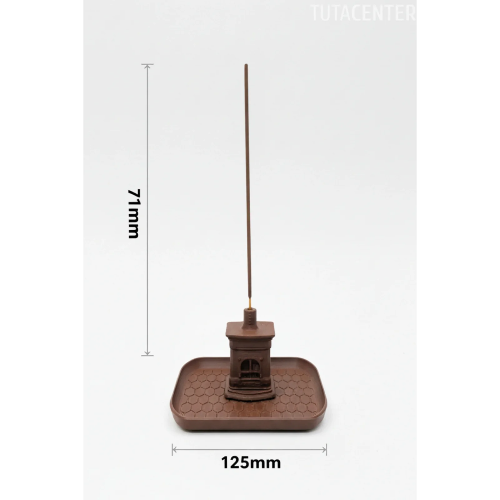 Mini Şömine Temalı Kahverengi Plastik Tütsülük Buhurdanlık – Dekoratif ve Şık Çubuk Tütsü Tutucu