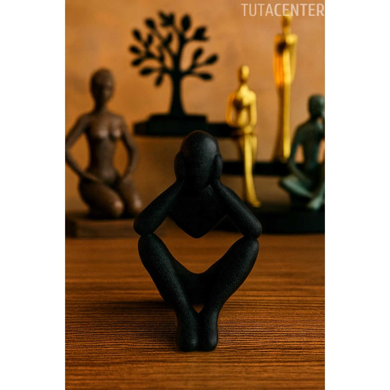 Düşünen İskandinav Tarzı Biblo Heykel Figür Dekor Dekorasyon (10CM)