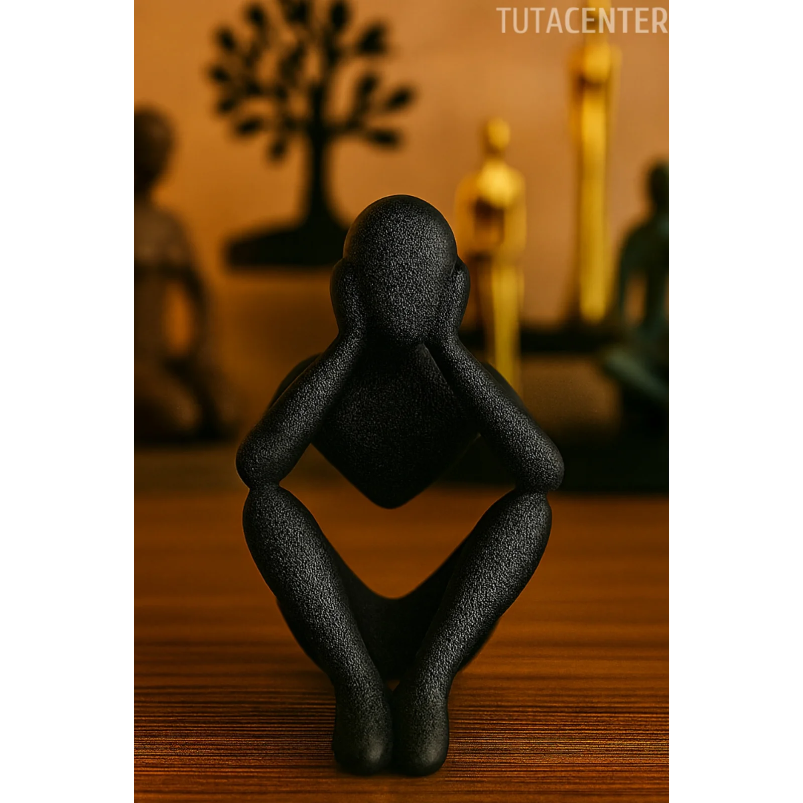 Düşünen İskandinav Tarzı Biblo Heykel Figür Dekor Dekorasyon (10CM)