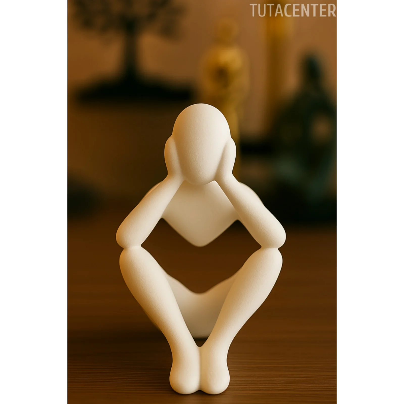 Düşünen İskandinav Tarzı Biblo Heykel Figür Dekor Dekorasyon (10CM)