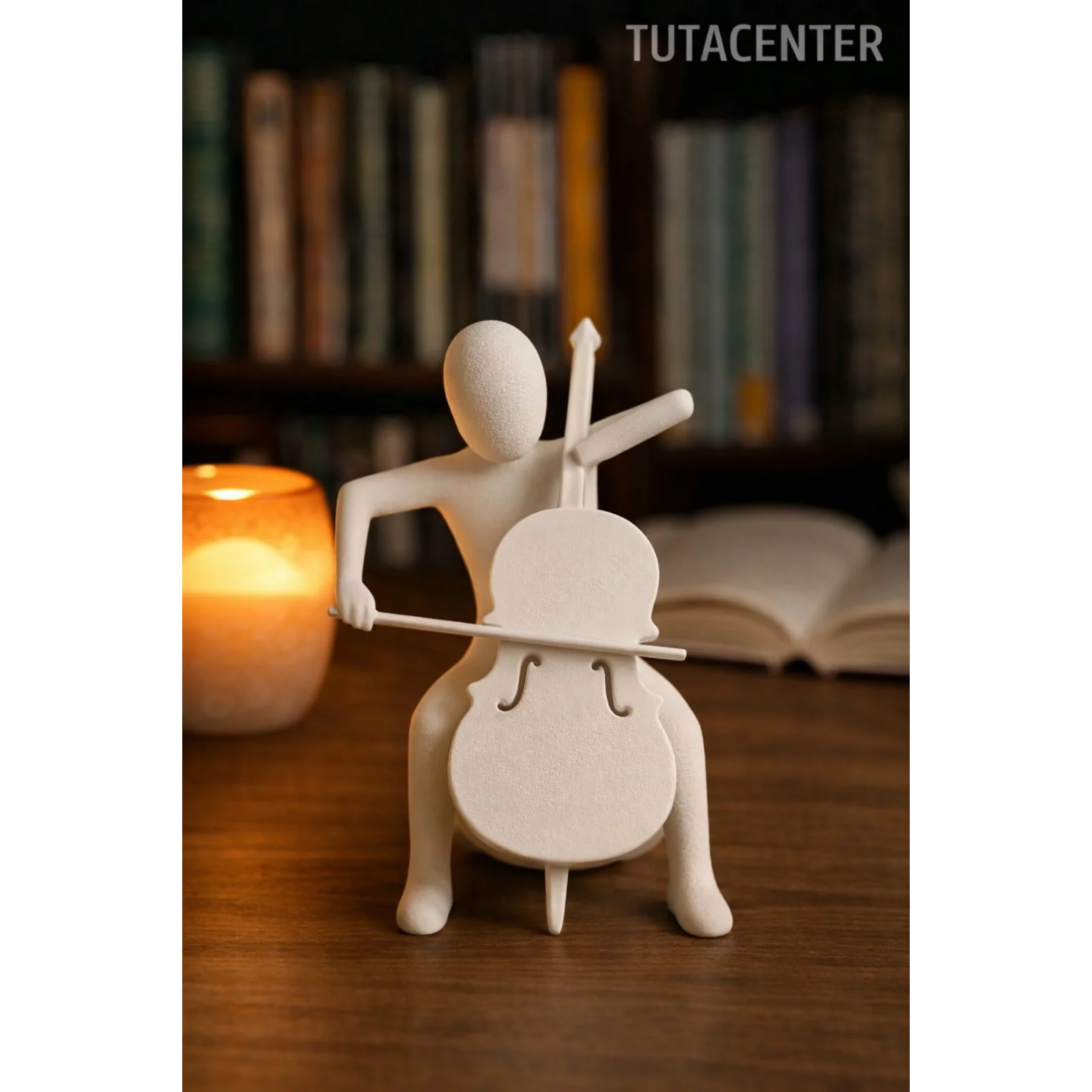 Çello Çalan Iskandinav Tarzı Biblo Heykel Figür Dekor Ev Dekorasyon