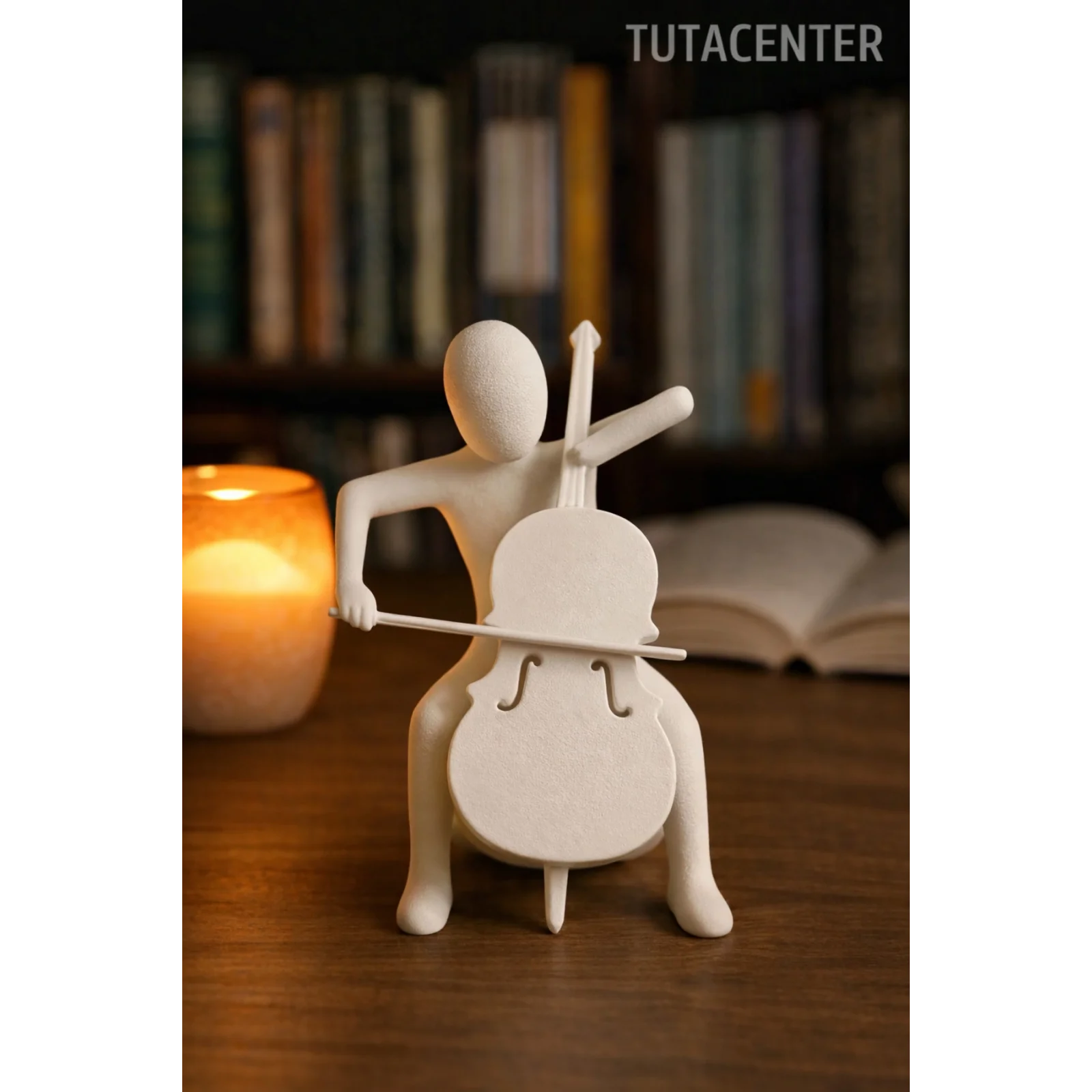 Çello Çalan Iskandinav Tarzı Biblo Heykel Figür Dekor Ev Dekorasyon