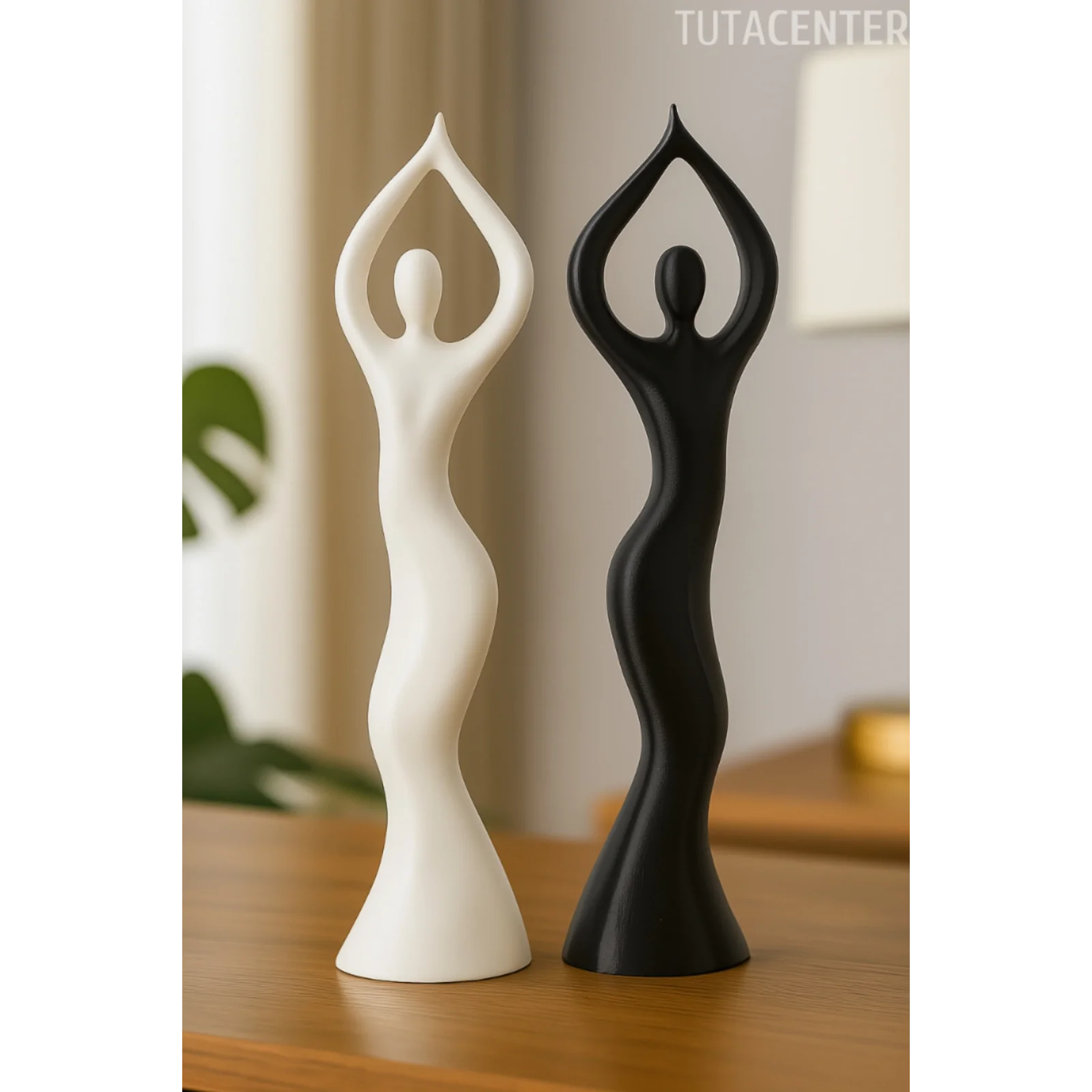 2li Dans Eden Kadın Heykel Takımı Iskandinav Tarzı Biblo Heykel Figür (17CM)