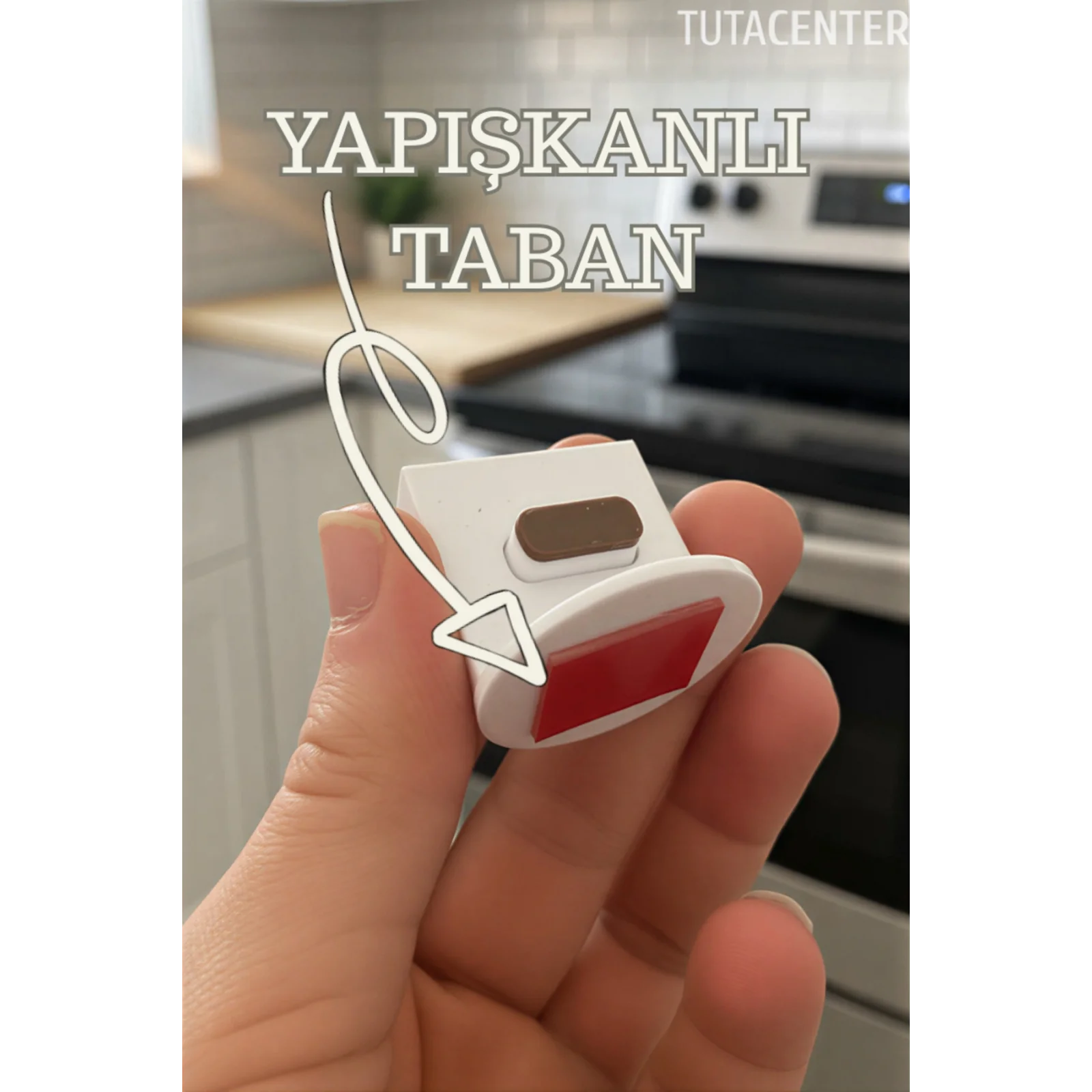 Kapı Altı Stoperi 3lü Set - Dekoratif & Yapışkanlı Taban - Plastik Kapı Tutacağı - Duvar Koruyucu