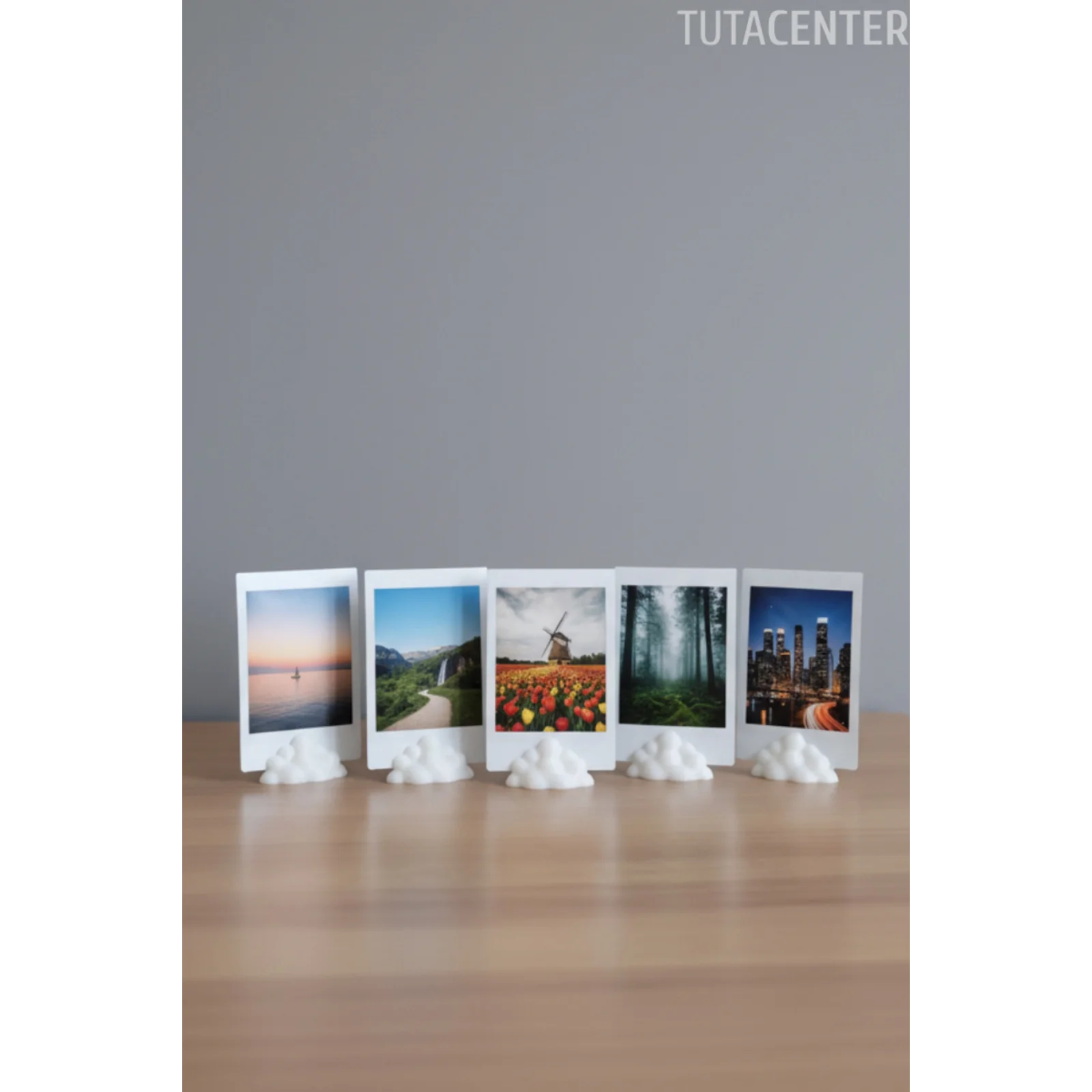 Bulut Şekilli Fotoğraf Tutucu 5’li Set – Dekoratif Plastik Masa Üstü Fotoğraf ve Not Standı