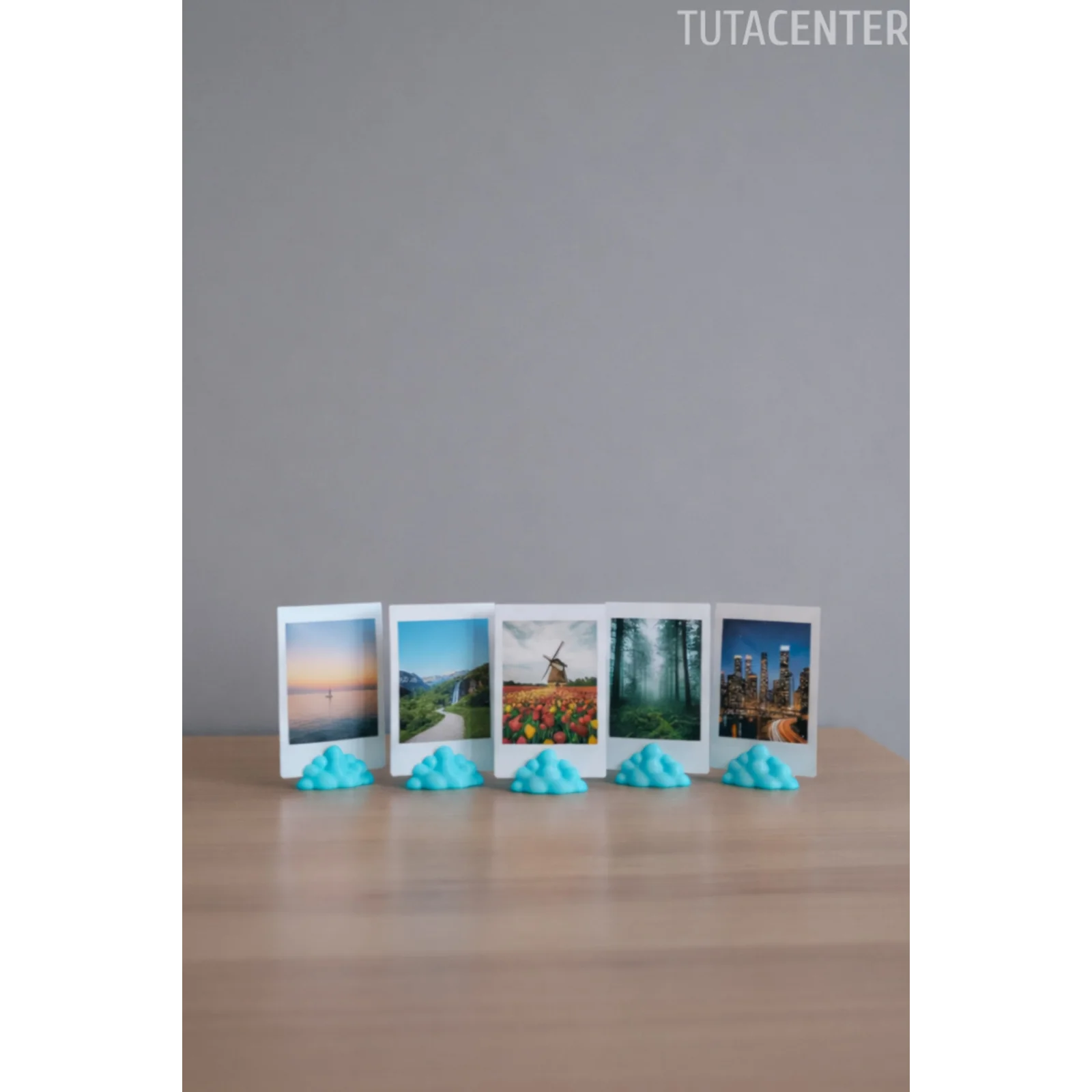 Bulut Şekilli Fotoğraf Tutucu 5’li Set – Dekoratif Plastik Masa Üstü Fotoğraf ve Not Standı