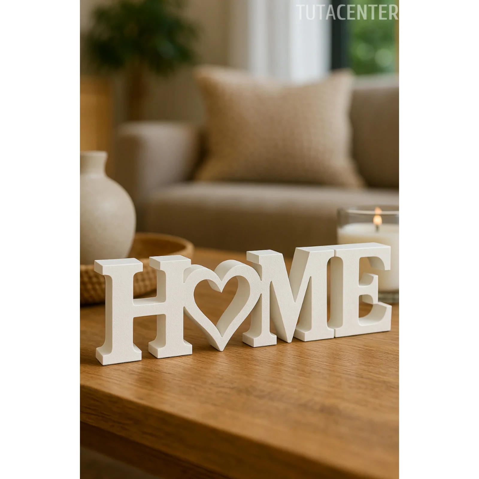 Home Yazılı Dekoratif Biblo Ve Masaüstü Dekor Home Yazısı Dekoratif Ev Süsü (Plastik)