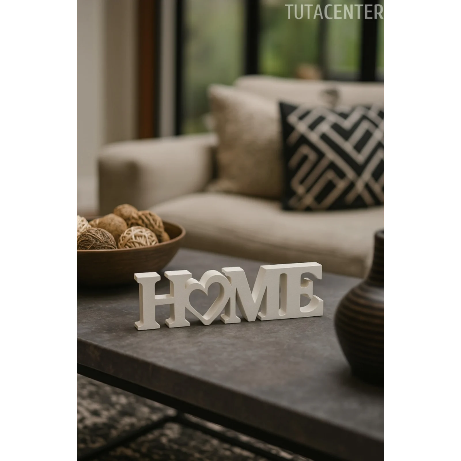 Home Yazılı Dekoratif Biblo Ve Masaüstü Dekor Home Yazısı Dekoratif Ev Süsü (Plastik)