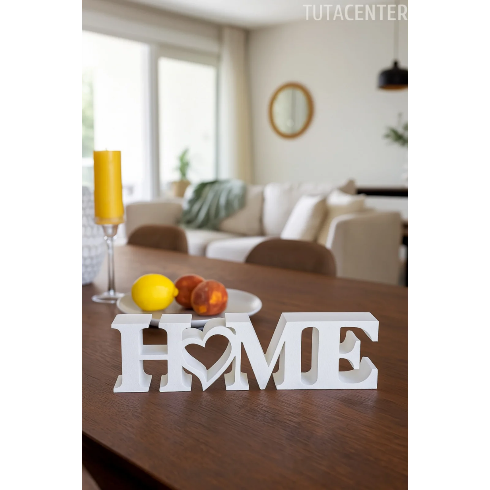 Home Yazılı Dekoratif Biblo Ve Masaüstü Dekor Home Yazısı Dekoratif Ev Süsü (Plastik)