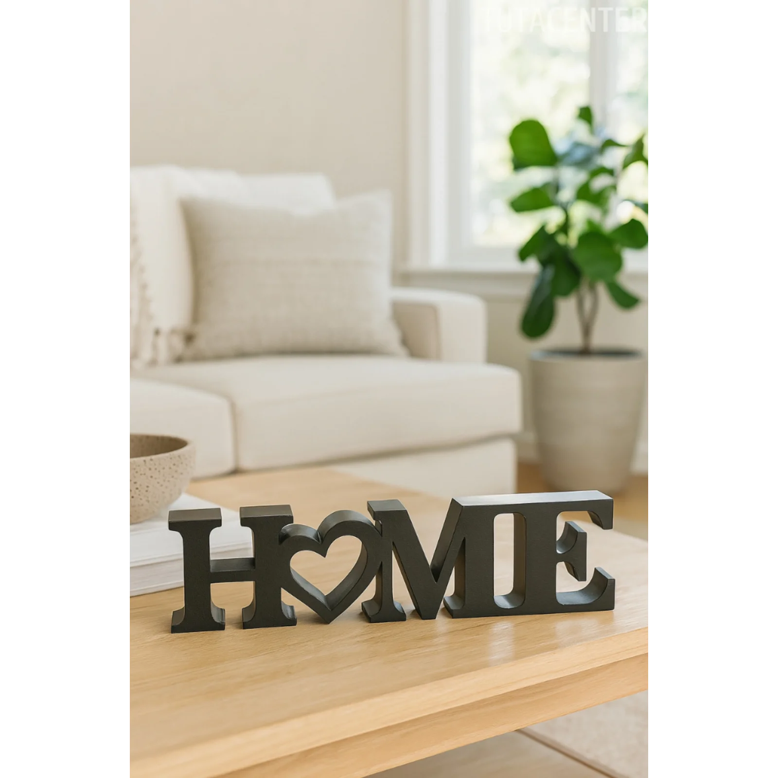 Home Yazılı Dekoratif Biblo Ve Masaüstü Dekor Home Yazısı Dekoratif Ev Süsü (Plastik)