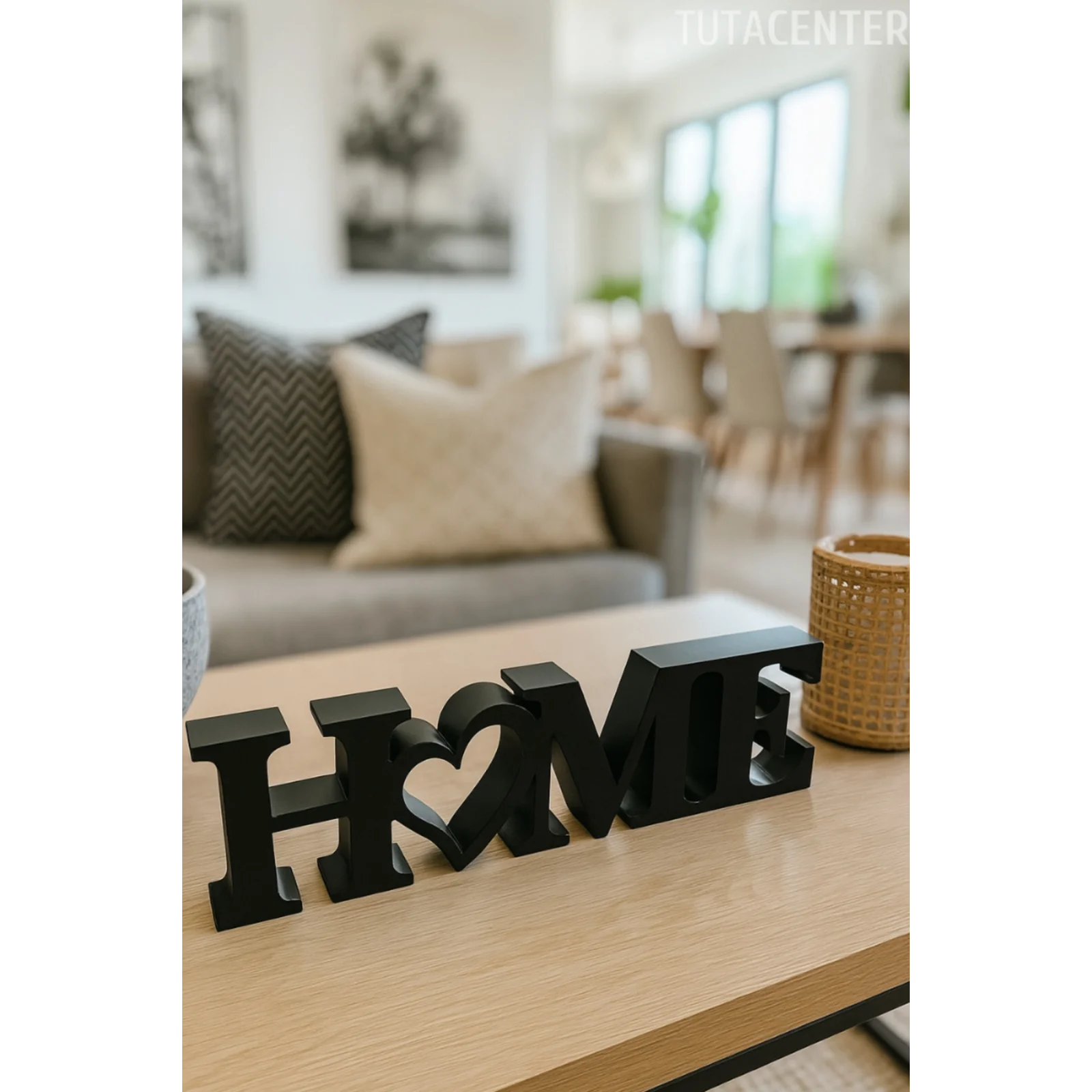 Home Yazılı Dekoratif Biblo Ve Masaüstü Dekor Home Yazısı Dekoratif Ev Süsü (Plastik)