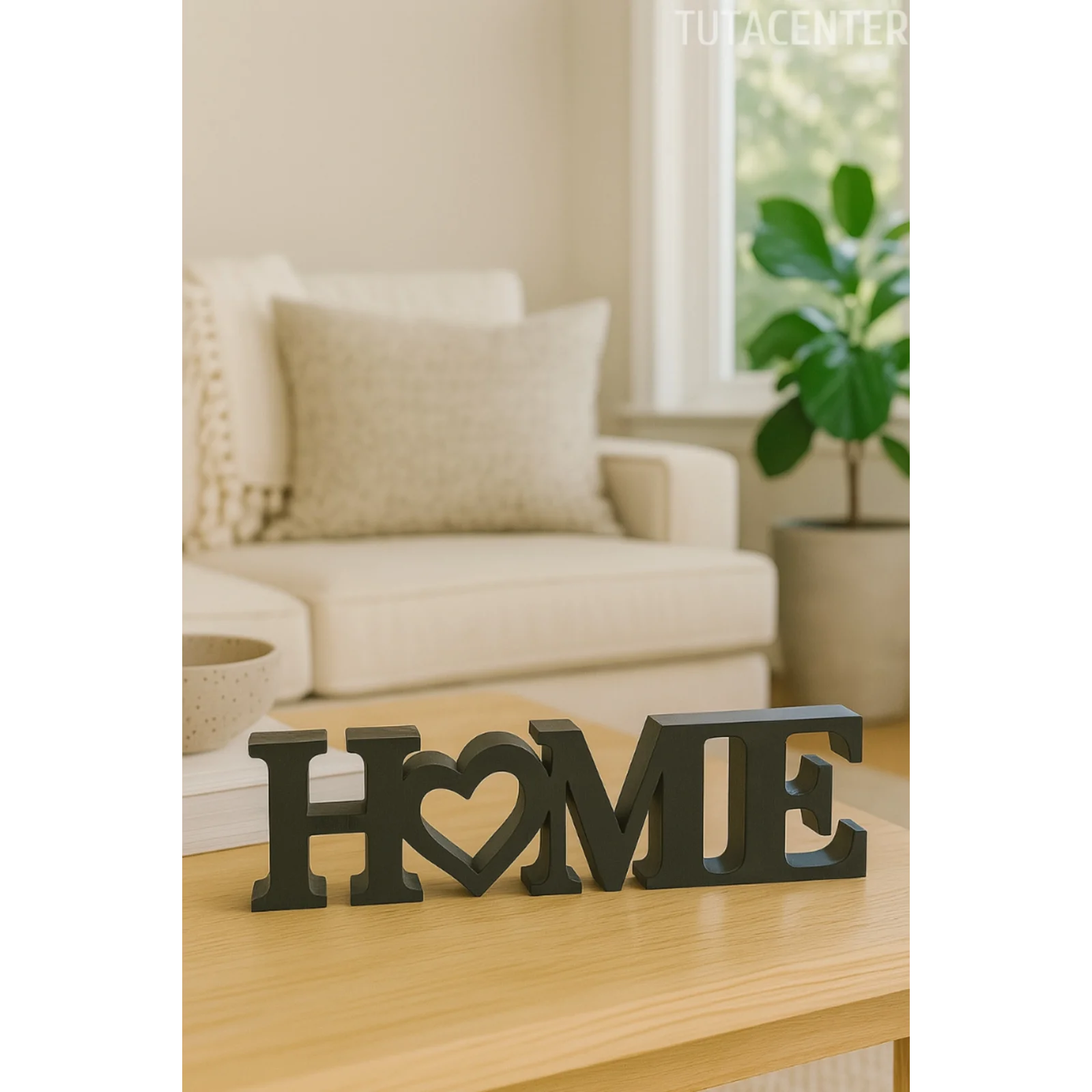 Home Yazılı Dekoratif Biblo Ve Masaüstü Dekor Home Yazısı Dekoratif Ev Süsü (Plastik)