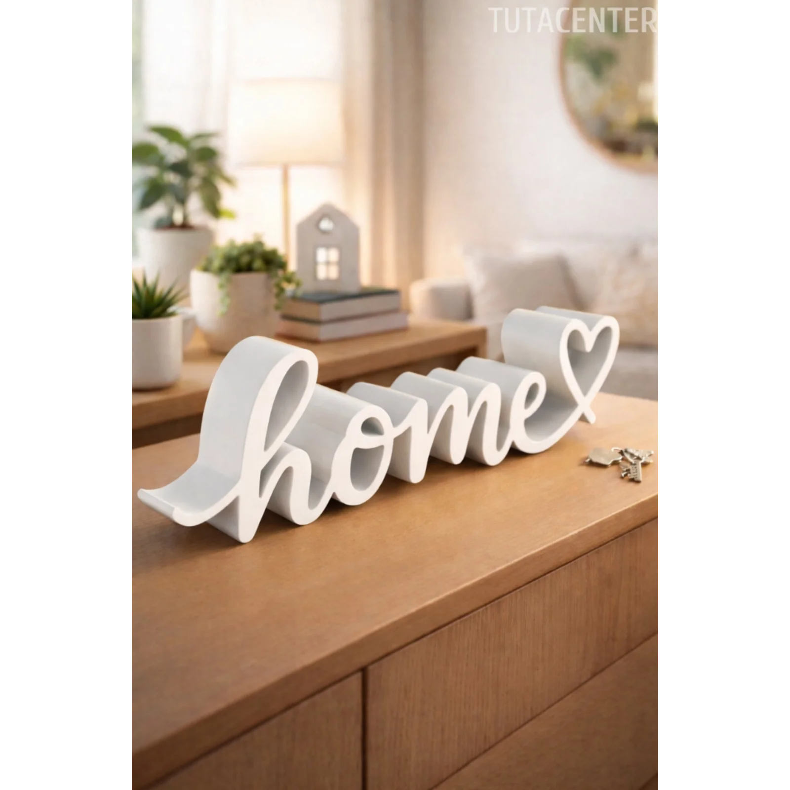 Home Yazısı Hediyelik Ev Dekoru Home Yazılı Dekoratif Biblo Ve Masaüstü Dekor(Plastik)