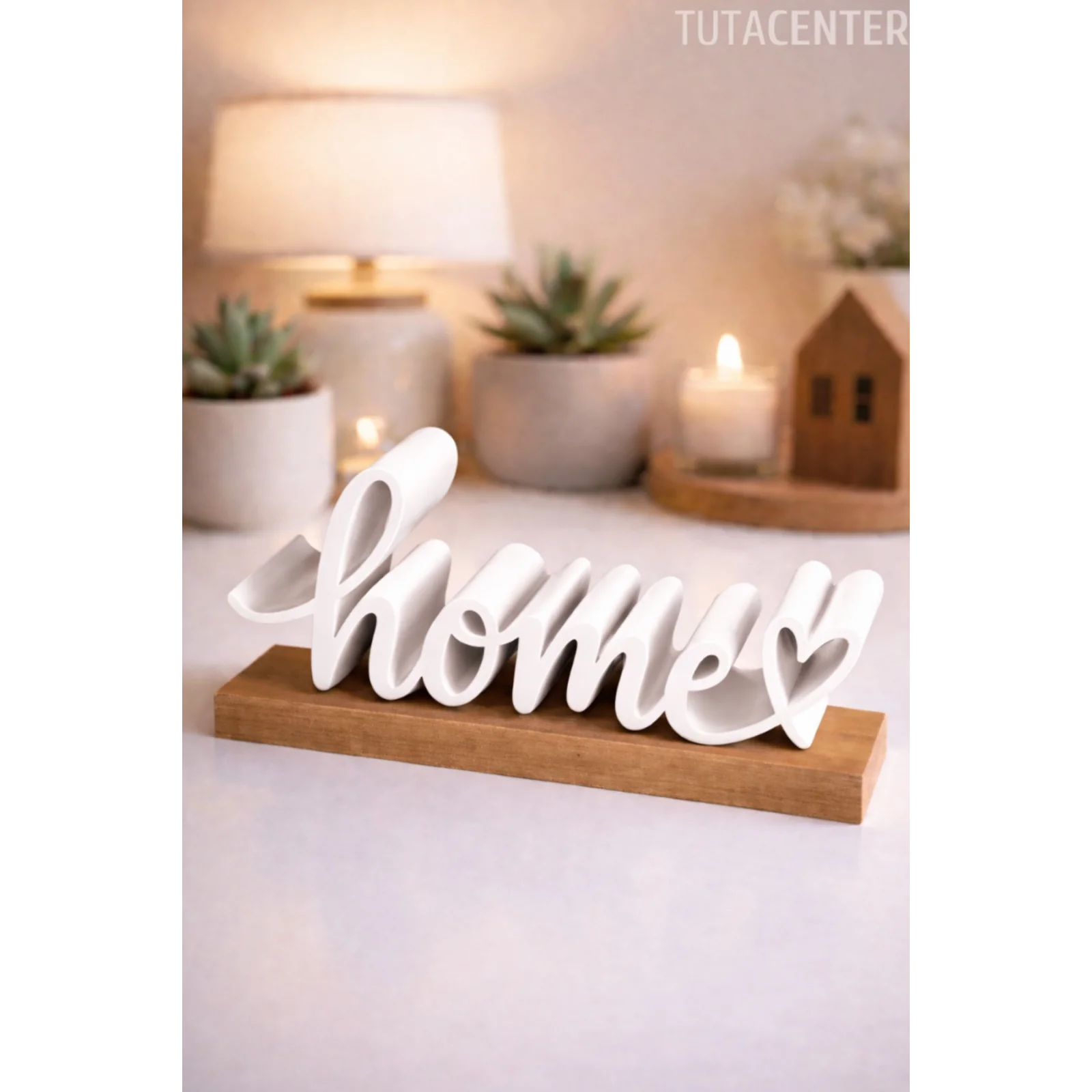 Home Yazısı Hediyelik Ev Dekoru Home Yazılı Dekoratif Biblo Ve Masaüstü Dekor(Plastik)