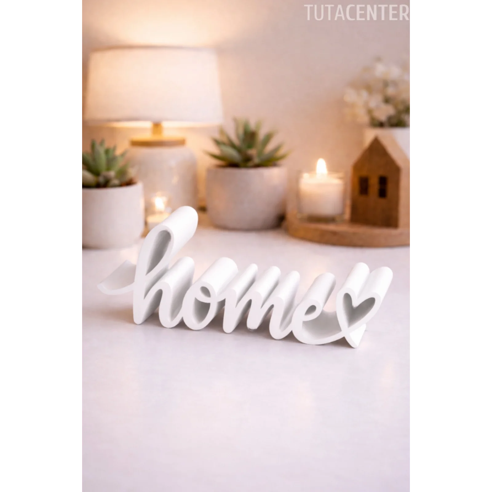 Home Yazısı Hediyelik Ev Dekoru Home Yazılı Dekoratif Biblo Ve Masaüstü Dekor(Plastik)