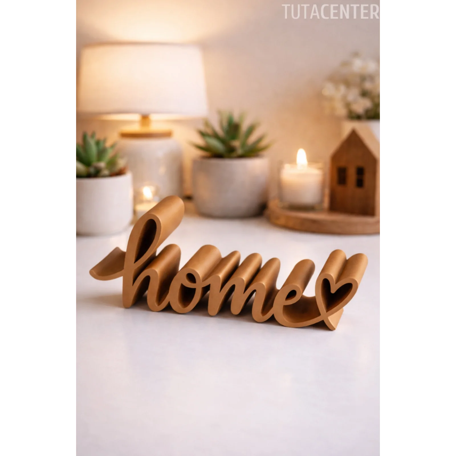 Home Yazısı Hediyelik Ev Dekoru Home Yazılı Dekoratif Biblo Ve Masaüstü Dekor(Plastik)