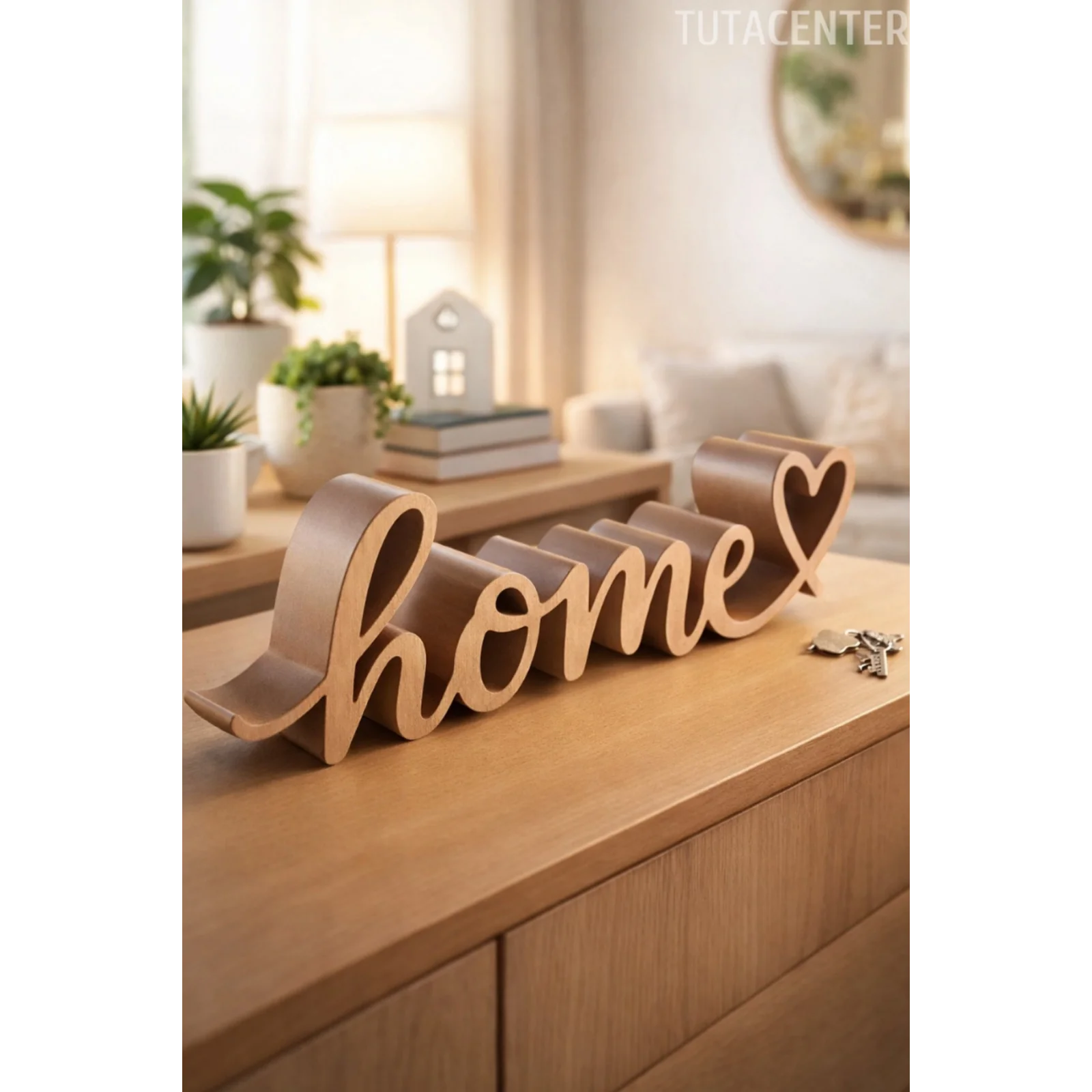 Home Yazısı Hediyelik Ev Dekoru Home Yazılı Dekoratif Biblo Ve Masaüstü Dekor(Plastik)