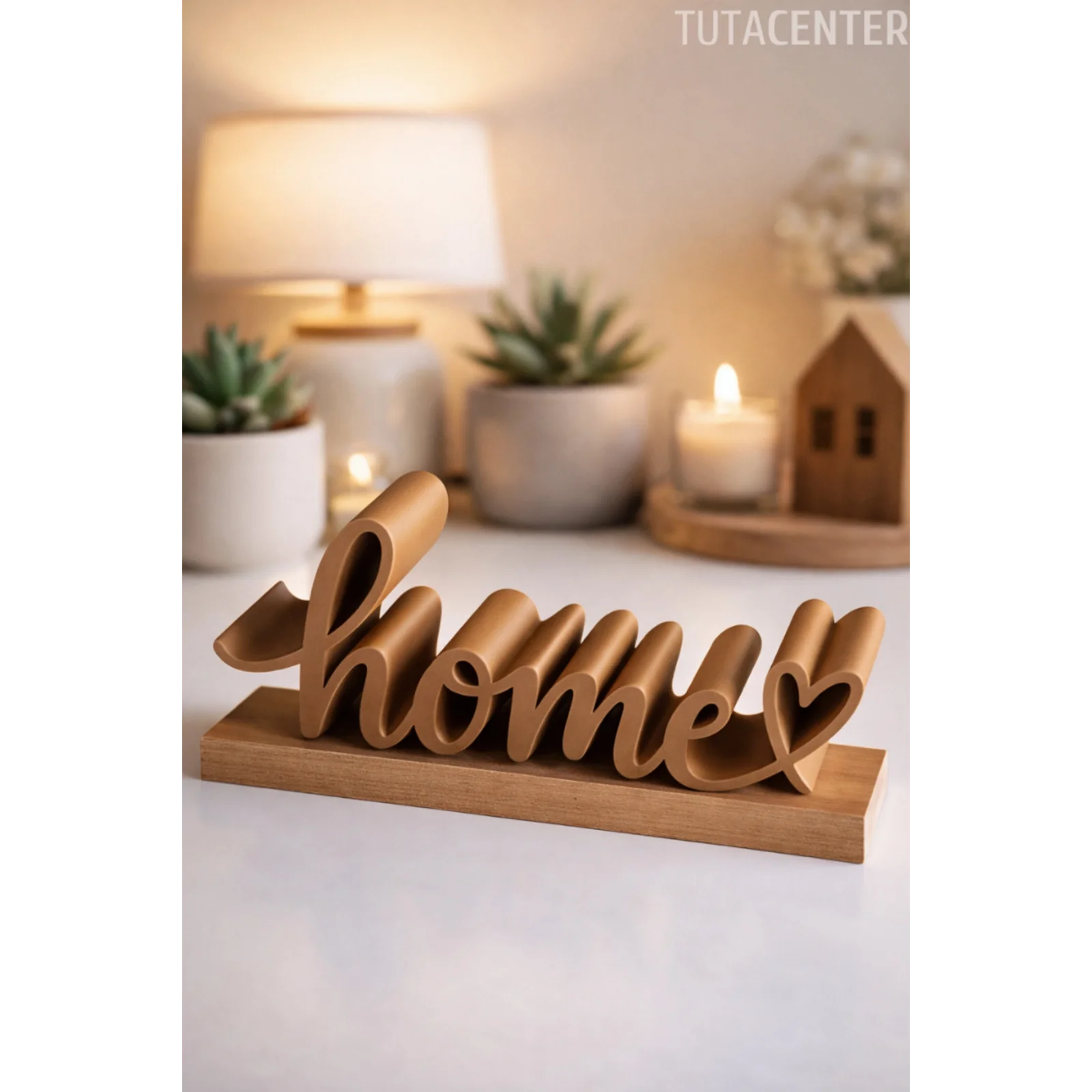 Home Yazısı Hediyelik Ev Dekoru Home Yazılı Dekoratif Biblo Ve Masaüstü Dekor(Plastik)