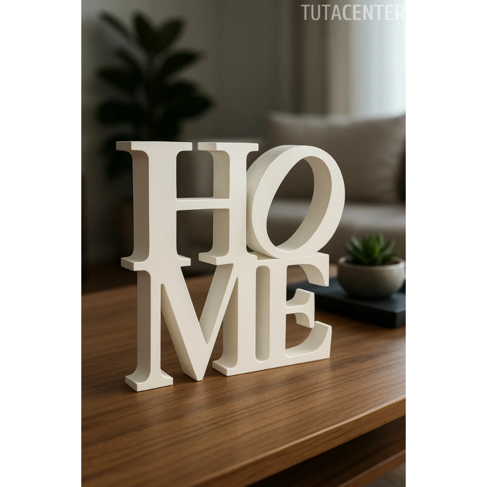 Home Yazılı Dekoratif Biblo Ve Masaüstü Dekor Home Yazısı Dekoratif Ev Süsü ((Plastik))