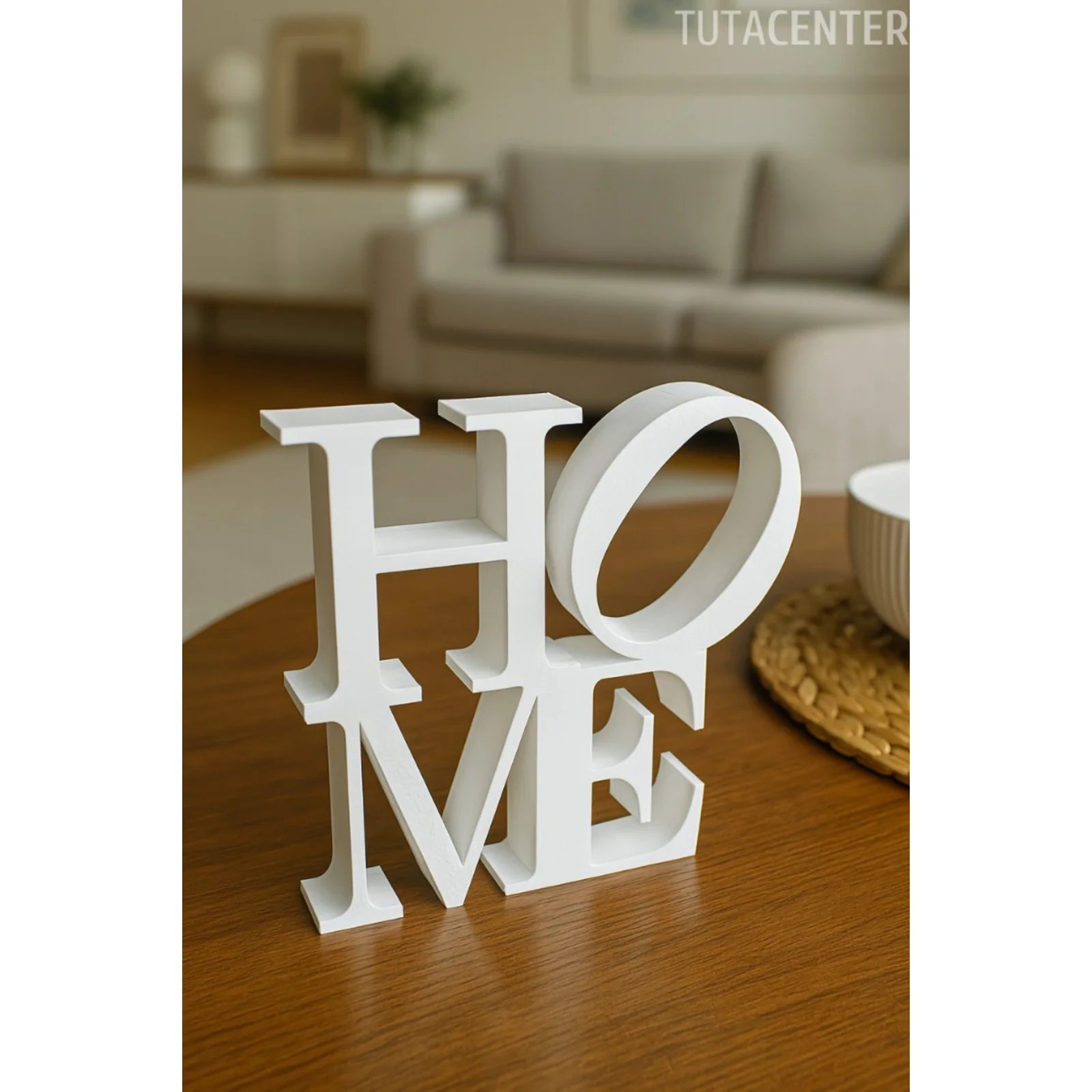 Home Yazılı Dekoratif Biblo Ve Masaüstü Dekor Home Yazısı Dekoratif Ev Süsü ((Plastik))