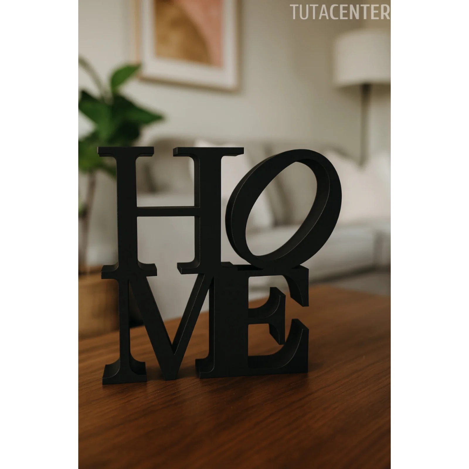 Home Yazılı Dekoratif Biblo Ve Masaüstü Dekor Home Yazısı Dekoratif Ev Süsü ((Plastik))