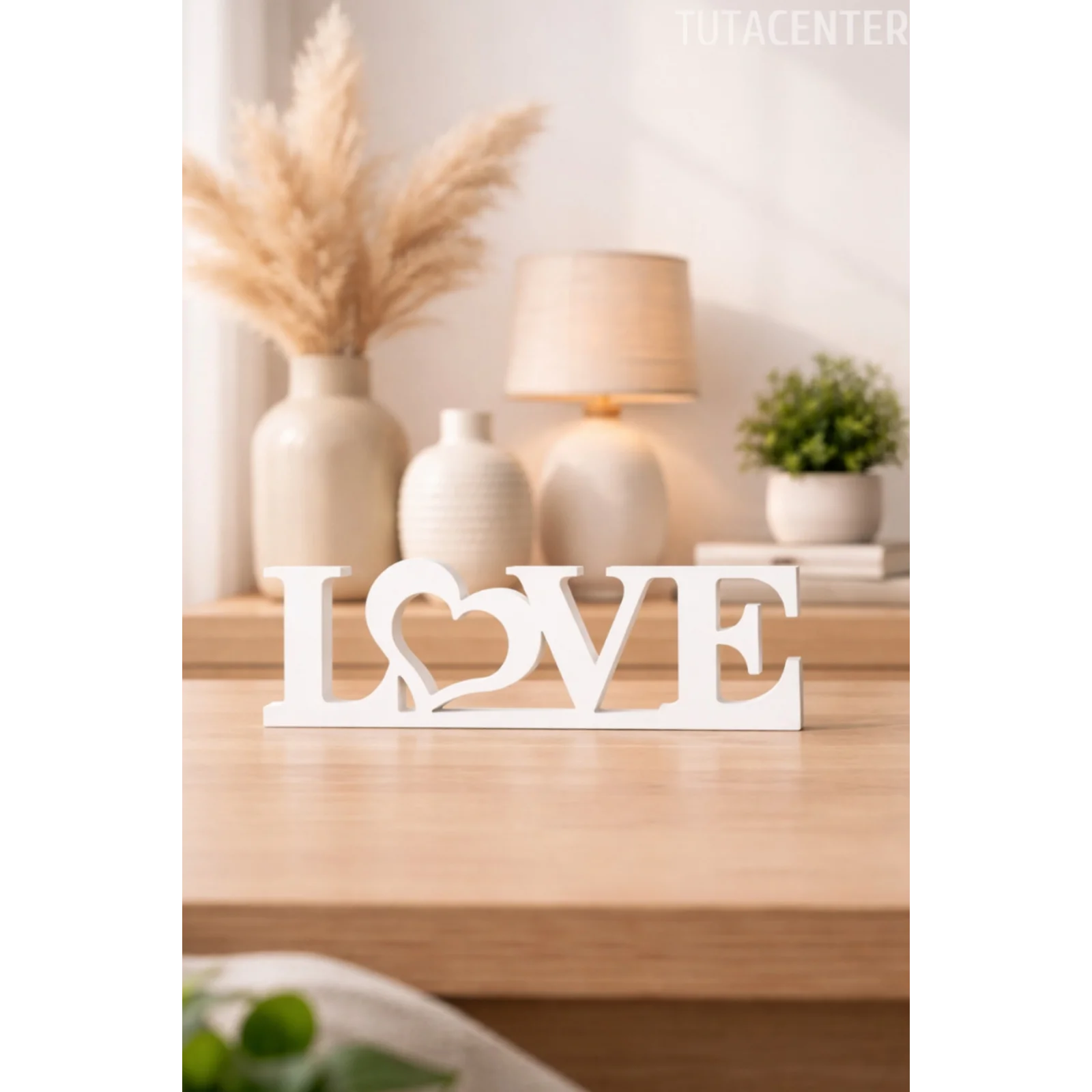 Love Yazılı Dekoratif Biblo Ve Masaüstü Dekor Love Yazısı Dekoratif Ev Süsü (Plastik)