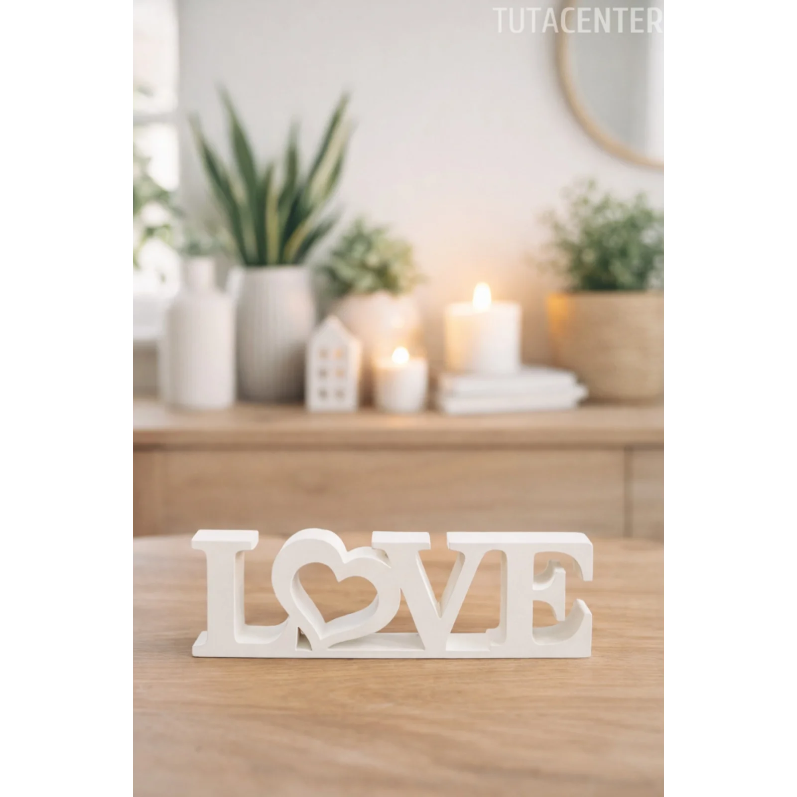 Love Yazılı Dekoratif Biblo Ve Masaüstü Dekor Love Yazısı Dekoratif Ev Süsü (Plastik)