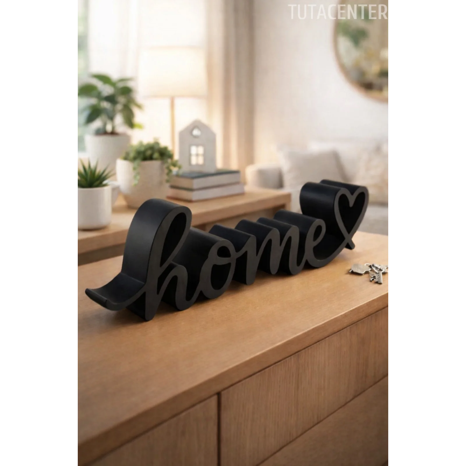 Home Yazısı Hediyelik Ev Dekoru Home Yazılı Dekoratif Biblo Ve Masaüstü Dekor(Plastik)